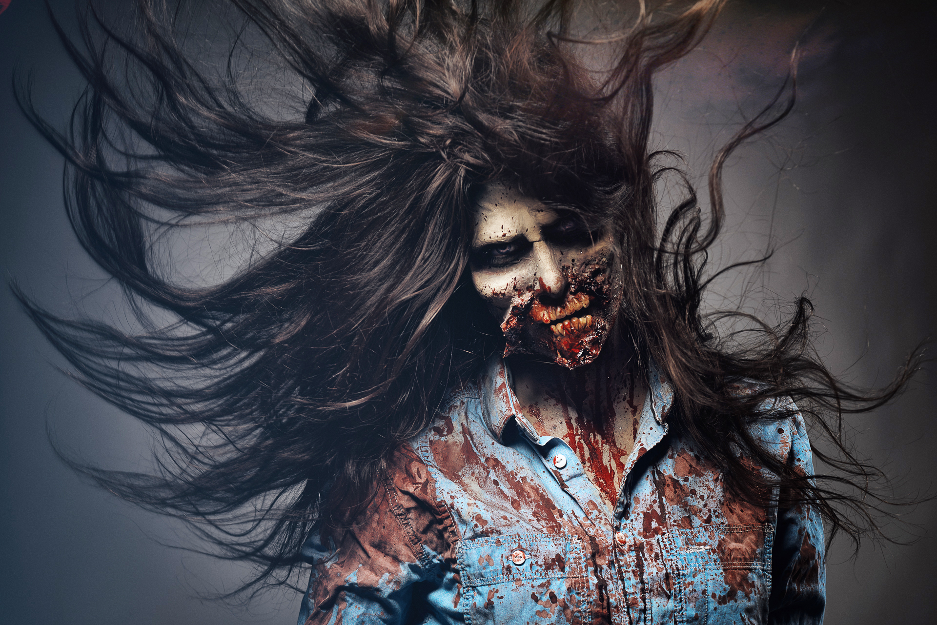 Laden Sie das Blut, Düster, Zombie-Bild kostenlos auf Ihren PC-Desktop herunter