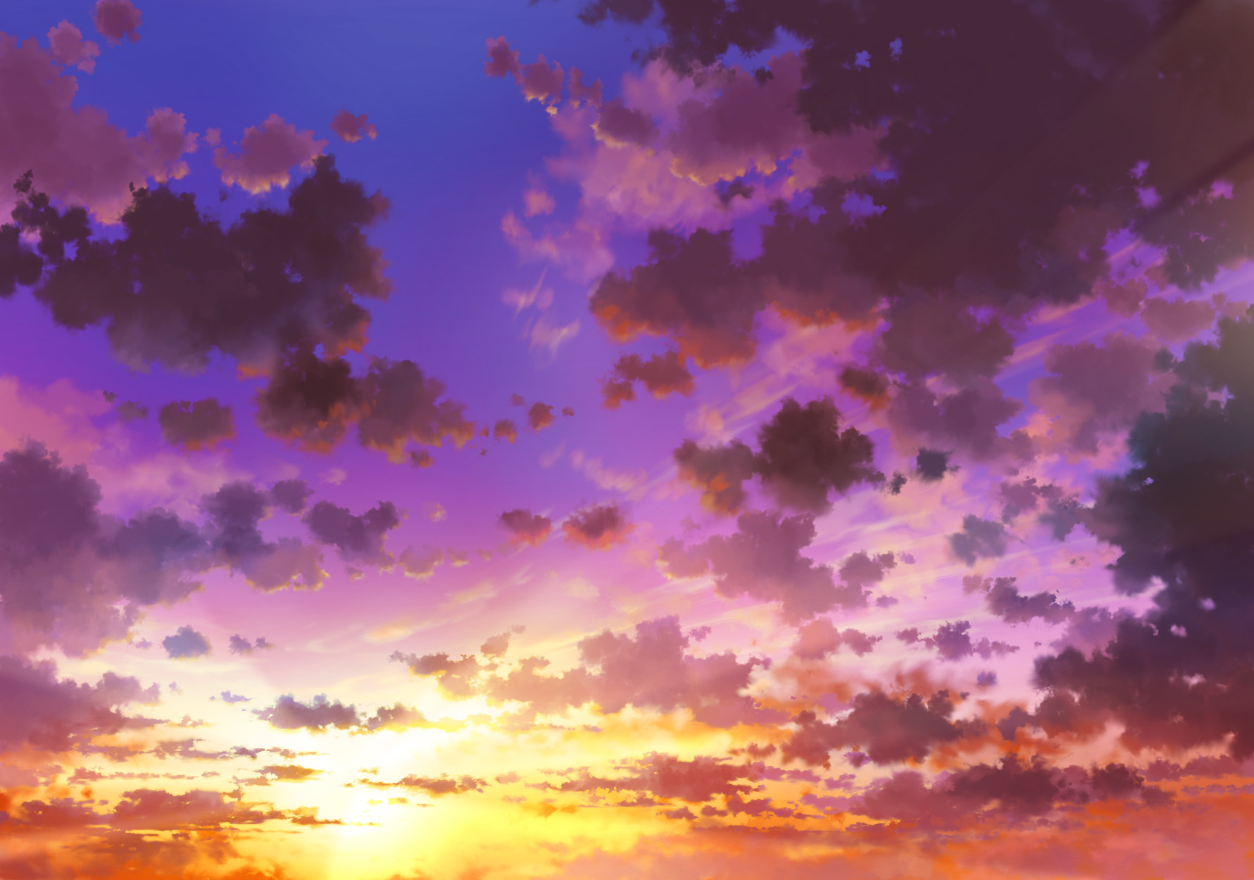 Download mobile wallpaper Anime, Sky, Cloud for free.