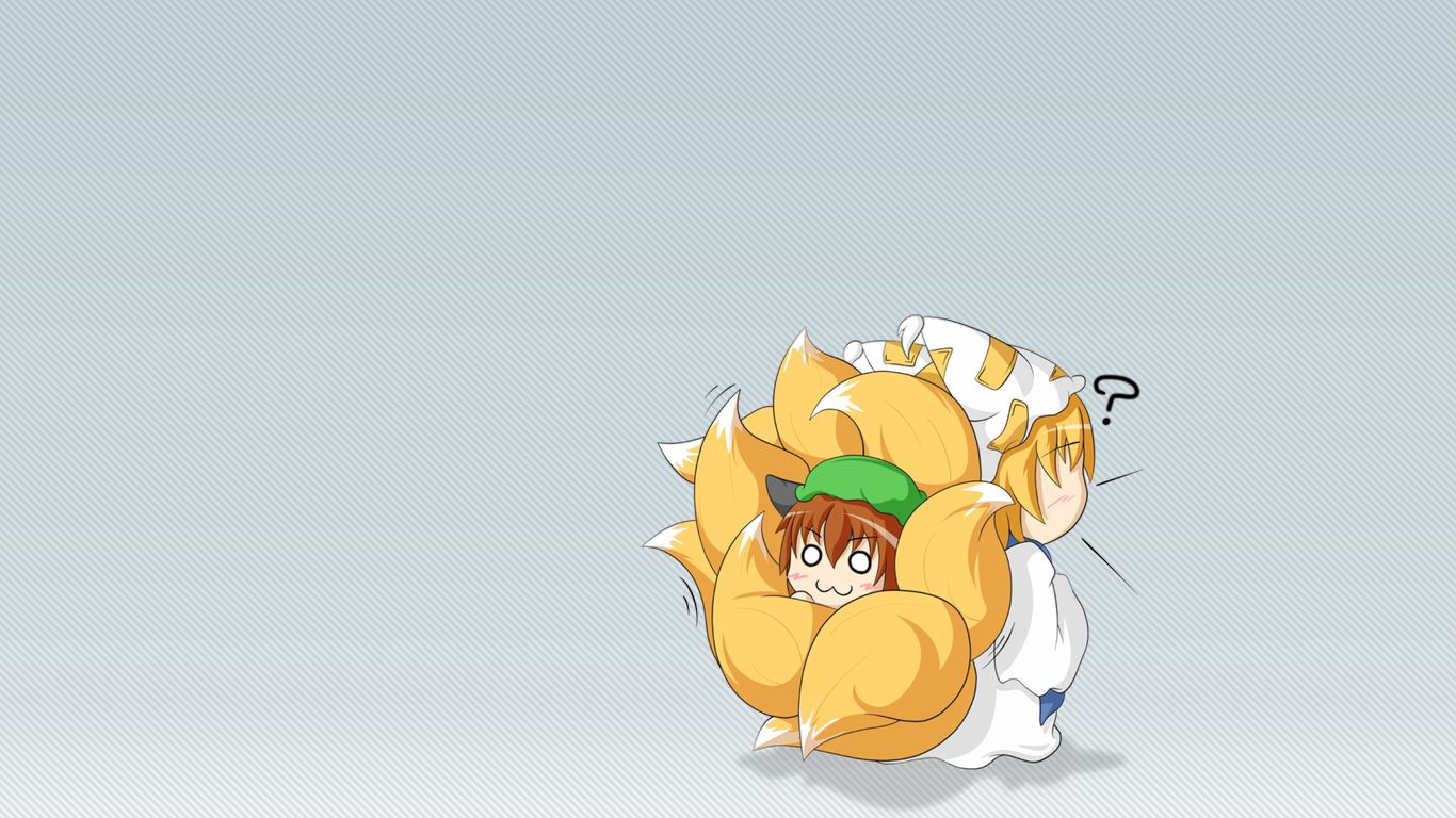Free download wallpaper Anime, Touhou, Ran Yakumo, Chen (Touhou) on your PC desktop