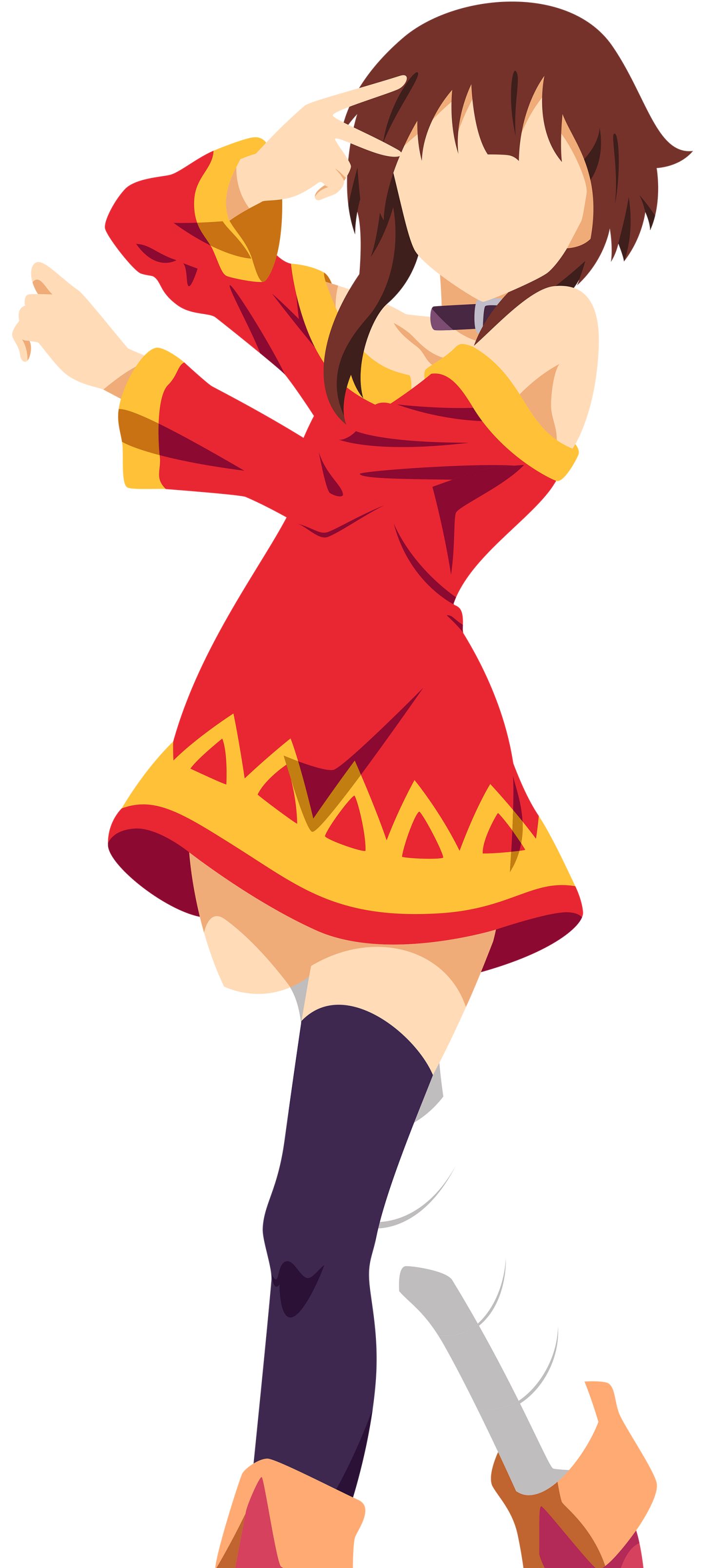 Download mobile wallpaper Anime, Minimalist, Konosuba God’S Blessing On This Wonderful World!!, Megumin (Konosuba), Konosuba for free.