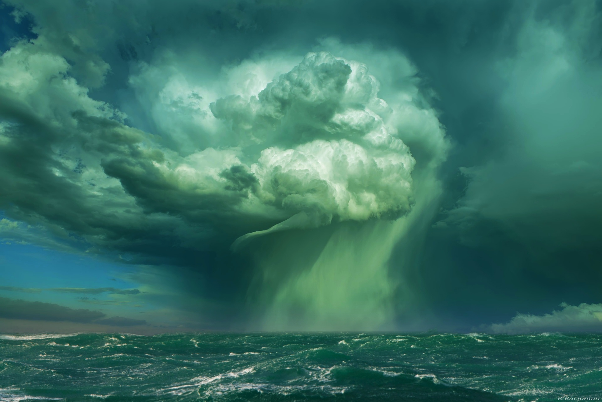 Free download wallpaper Nature, Ocean, Earth, Storm, Cloud on your PC desktop