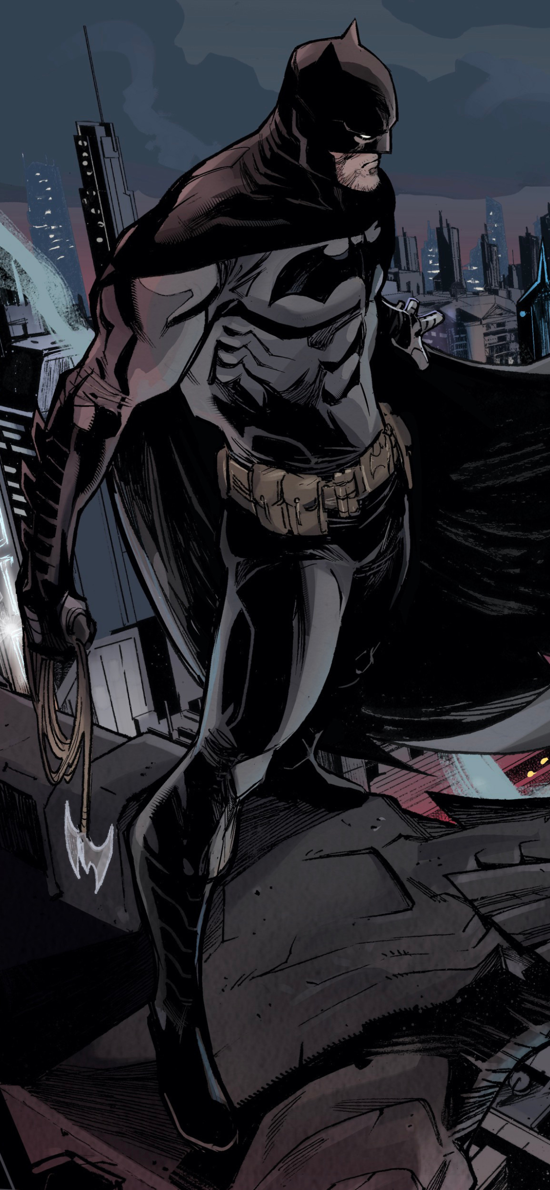 Download mobile wallpaper Batman, Comics, Dc Comics, Bat Signal, Gotham City for free.