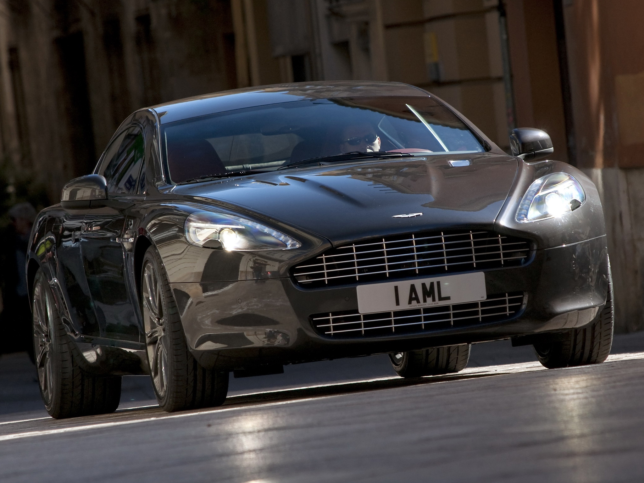 Free download wallpaper Auto, Cars, Style, 2009, Rapide, Aston Martin, Front View on your PC desktop