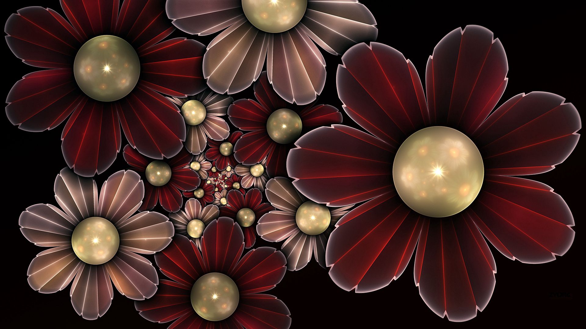 Free download wallpaper Abstract, Flower, Shadow, Background, Lines on your PC desktop
