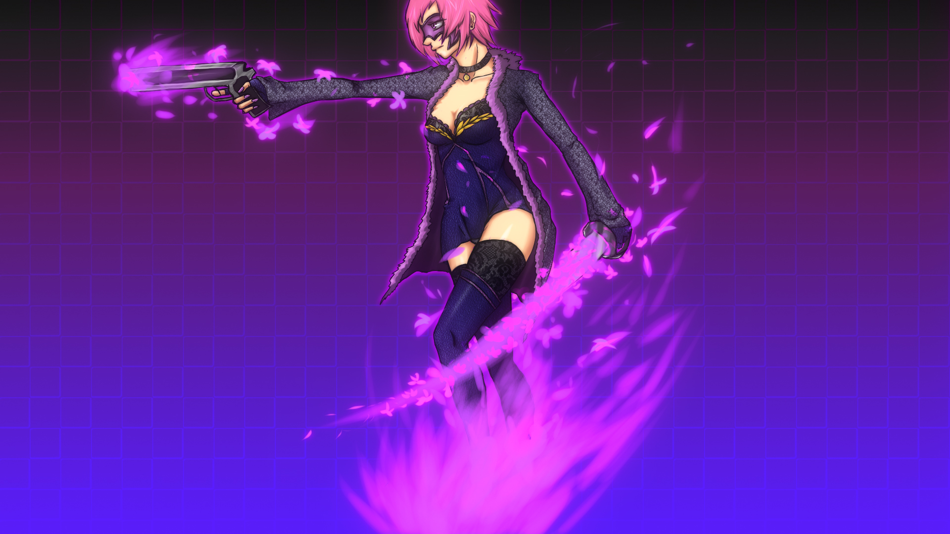 Download mobile wallpaper Weapon, Pink Hair, Video Game, Gun, Guild Wars 2, Short Hair, Guild Wars, Pantyhose for free.