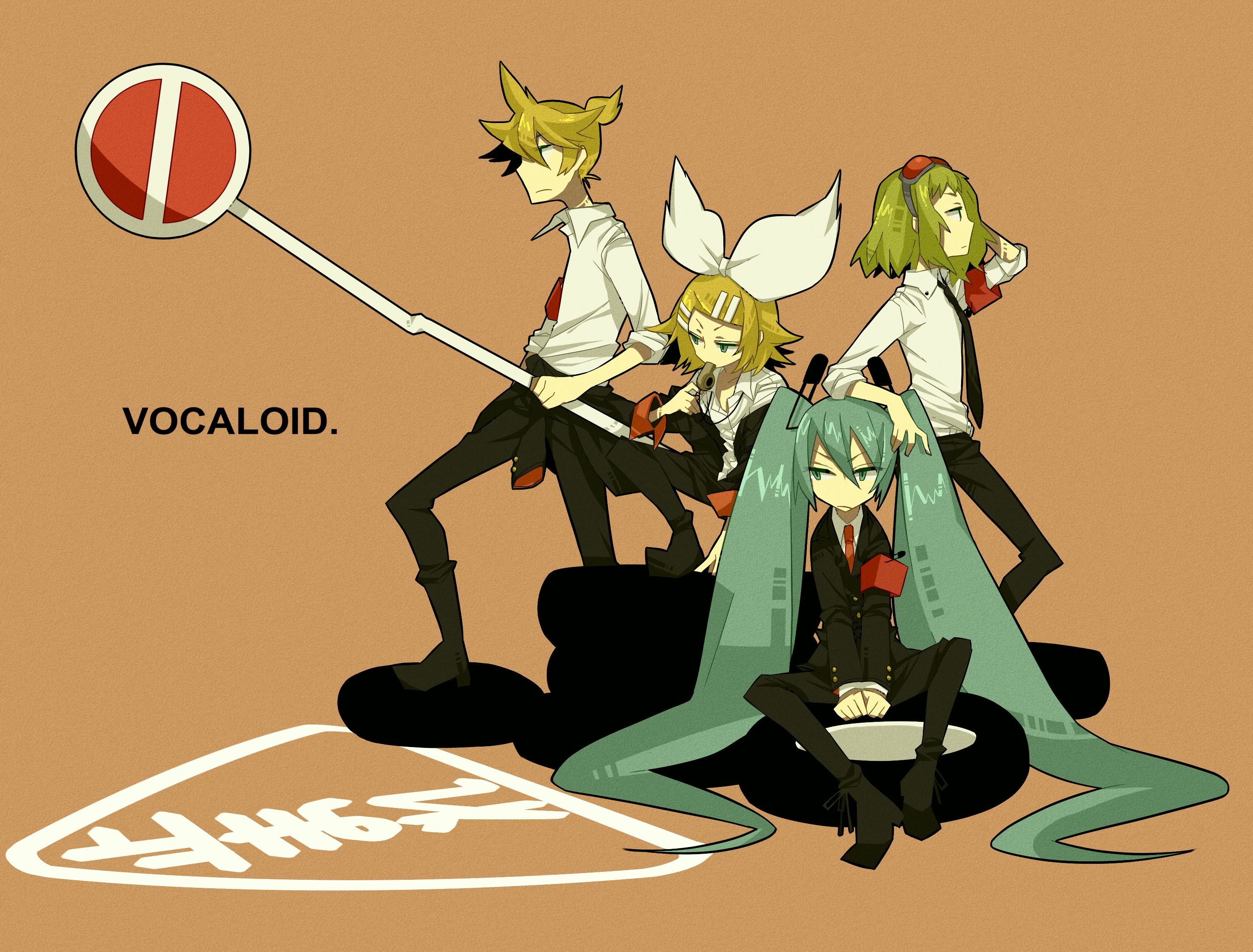 Download mobile wallpaper Anime, Vocaloid, Hatsune Miku, Rin Kagamine, Gumi (Vocaloid), Len Kagamine for free.