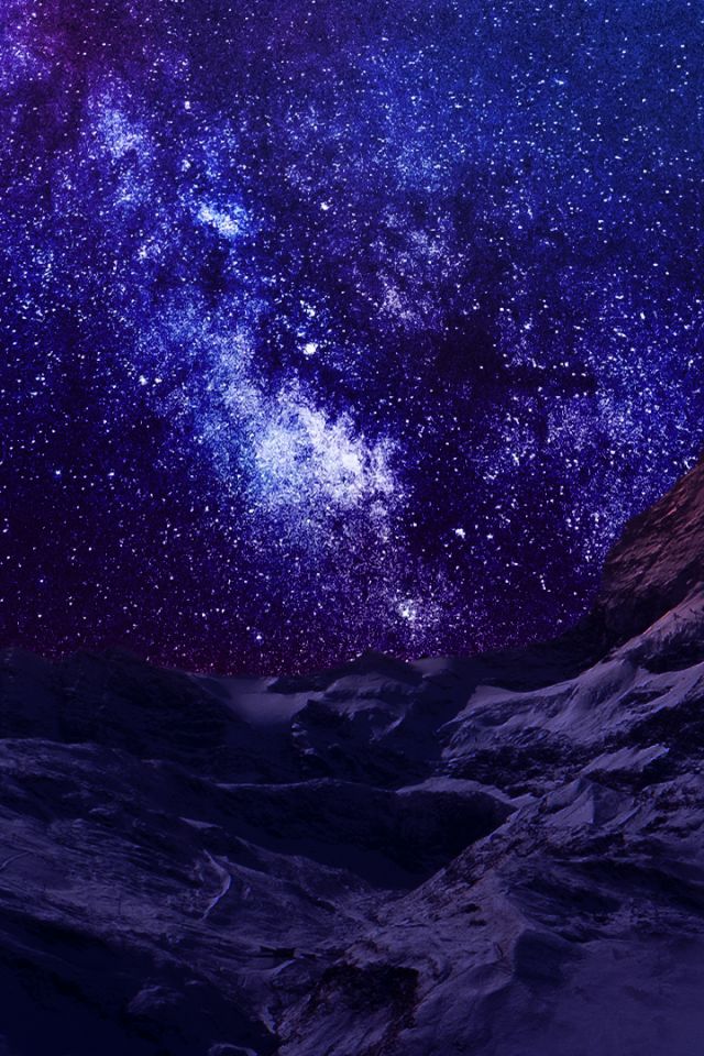 Download mobile wallpaper Sky, Stars, Night, Mountain, Earth for free.