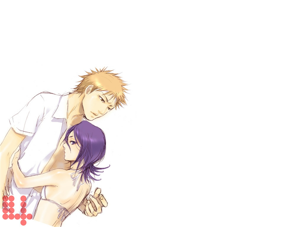 Handy-Wallpaper Bleach, Rukia Kuchiki, Animes, Ichigo Kurosaki kostenlos herunterladen.