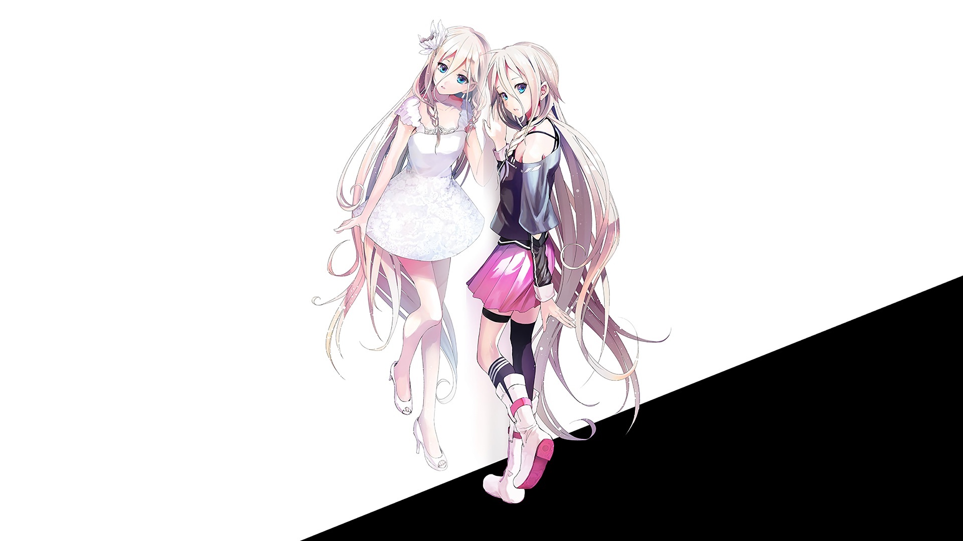 Free download wallpaper Anime, Blonde, Vocaloid, Blue Eyes, Long Hair, White Dress, Ia (Vocaloid) on your PC desktop