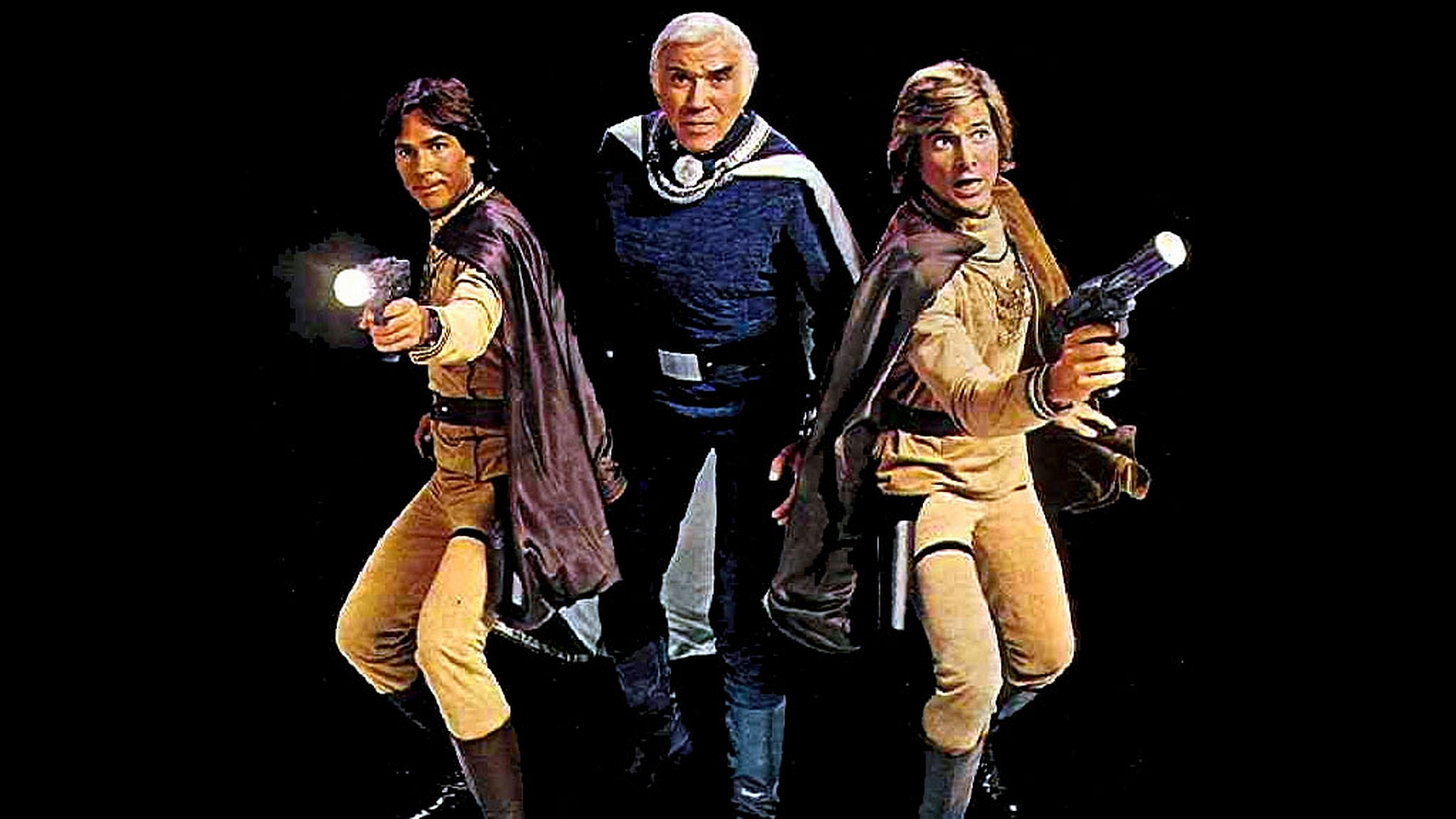 tv show, battlestar galactica (1978), apollo (battlestar galactica), commander adama, lieutenant starbuck, battlestar galactica