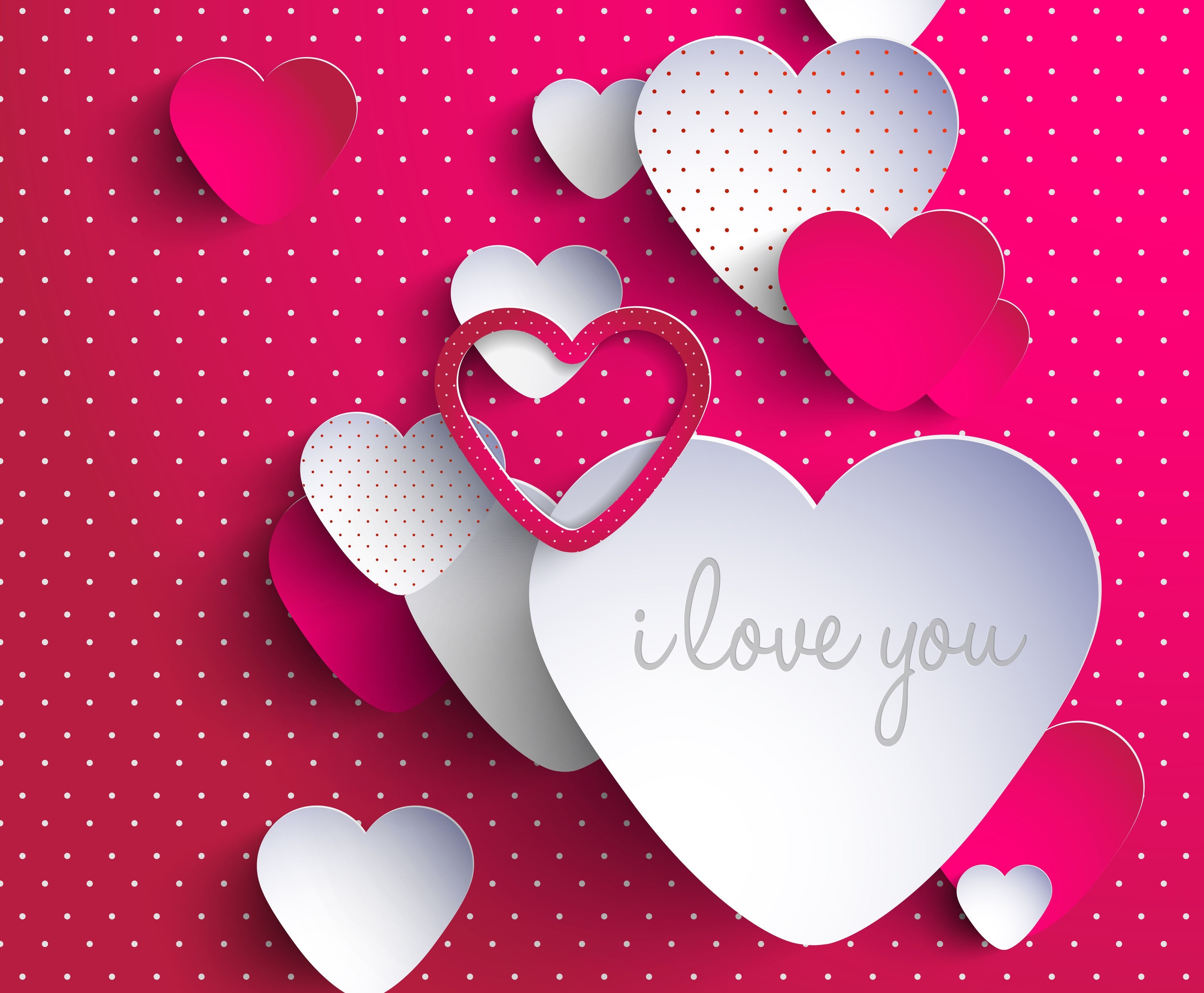 無料モバイル壁紙ピンク, 愛する, バレンタイン・デー, 心臓, ホリデーをダウンロードします。