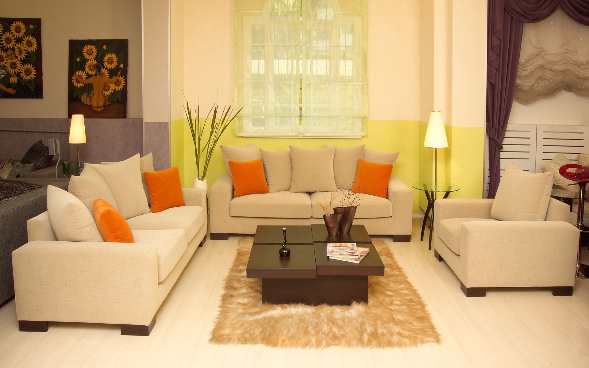 interior, miscellanea, miscellaneous, style, sofa, living room, cushions, pillows