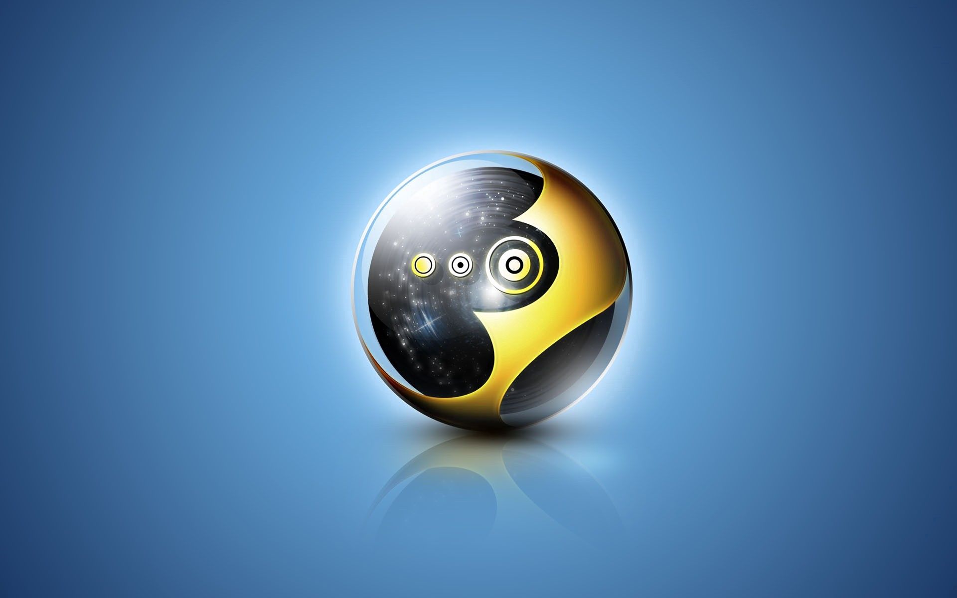 Скачати мобільні шпалери М'яч, Куля, Синій, Об'ємний Об'ємний, 3D безкоштовно.