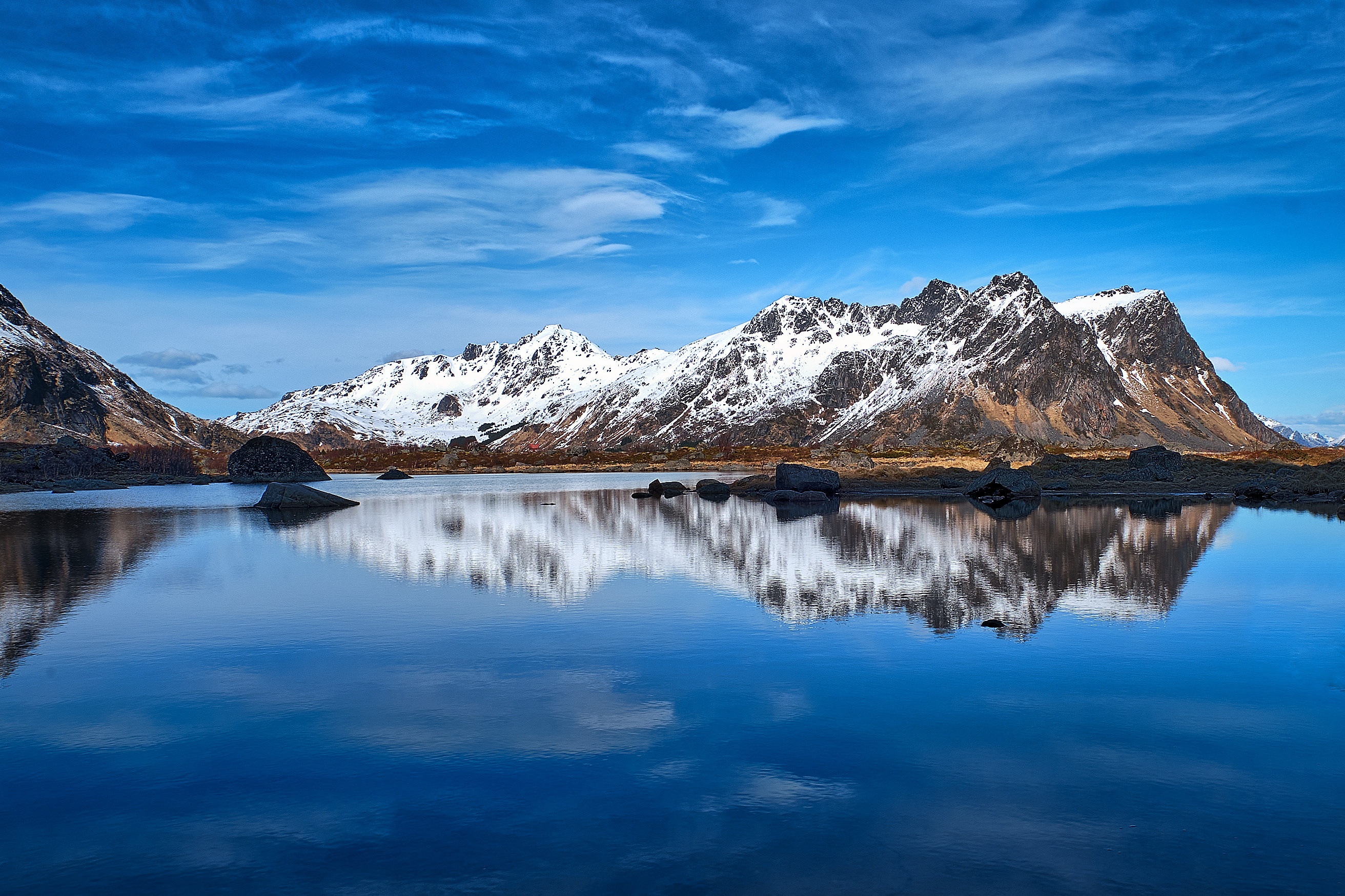 Téléchargez gratuitement l'image Montagne, Norvège, Photographie, Ciel, Îles Lofoten, Réflection sur le bureau de votre PC