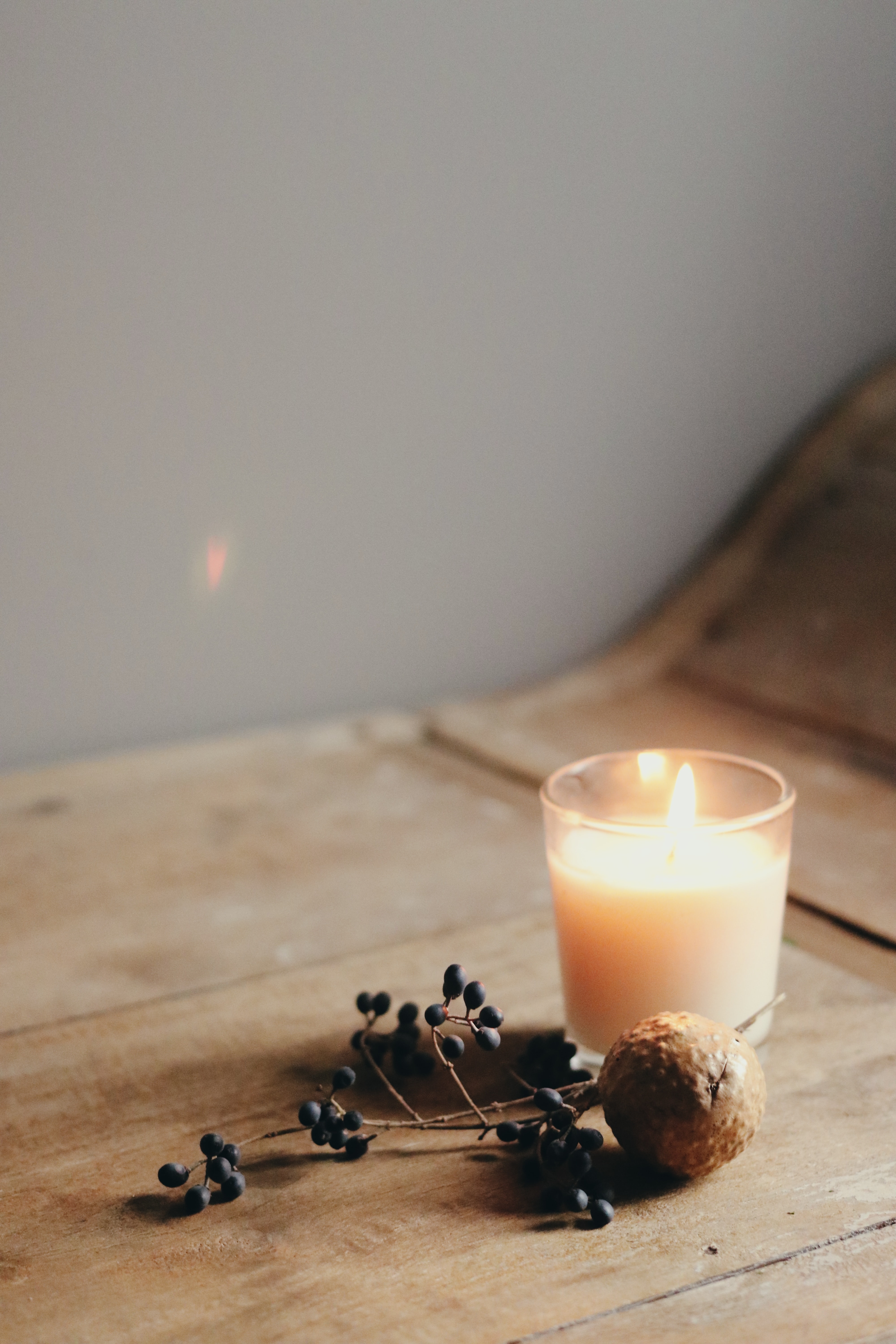 candle, fire, berries, miscellanea, miscellaneous, fruit cell phone wallpapers