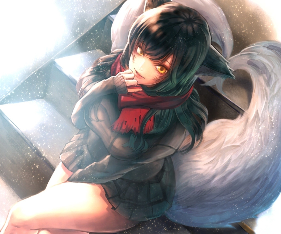 Download mobile wallpaper League Of Legends, Tail, Video Game, Animal Ears, Ahri (League Of Legends) for free.