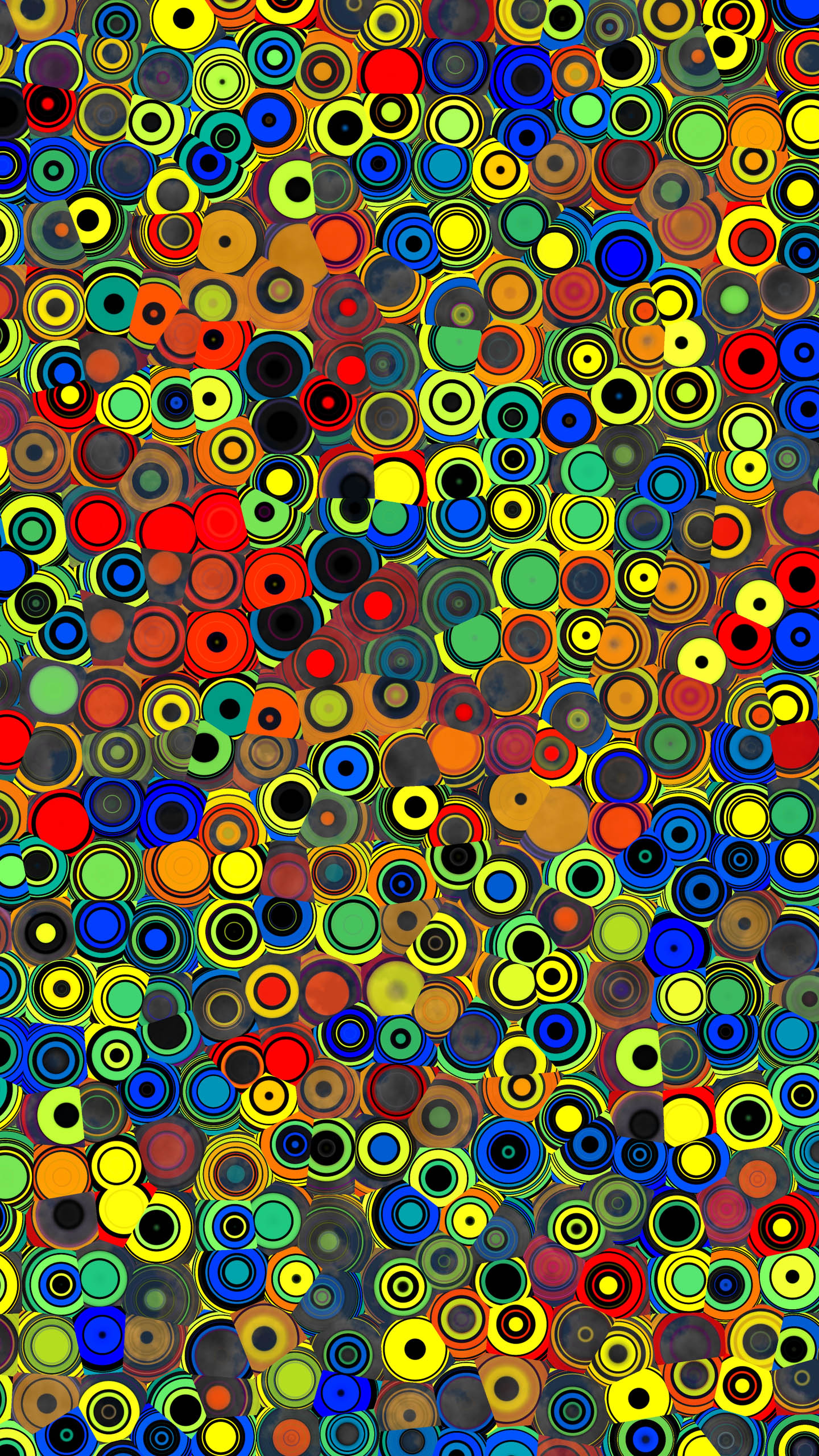 circles, multicolored, pattern, motley, abstract HD wallpaper