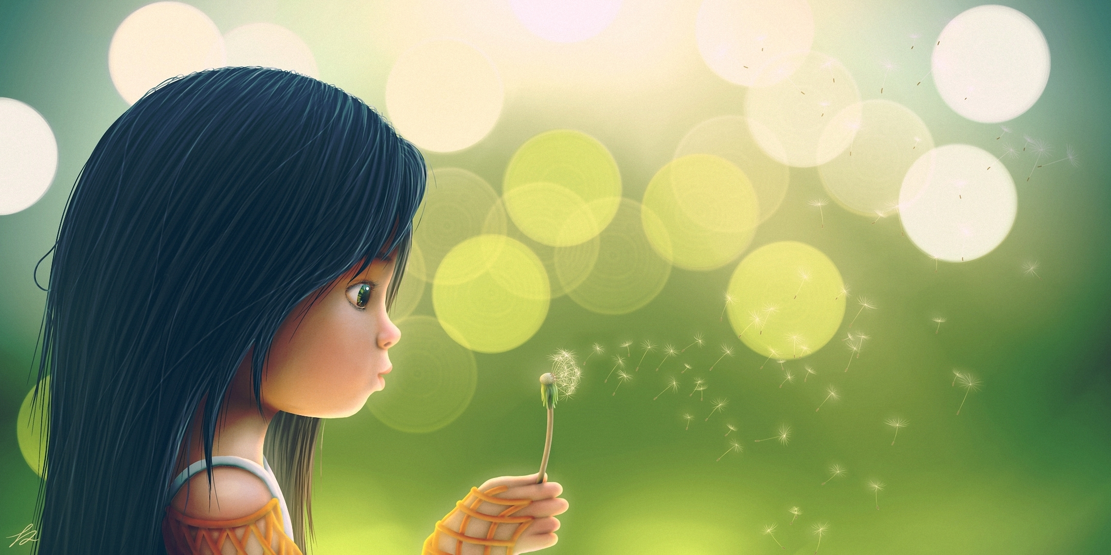 Download mobile wallpaper Artistic, Child, Cute for free.