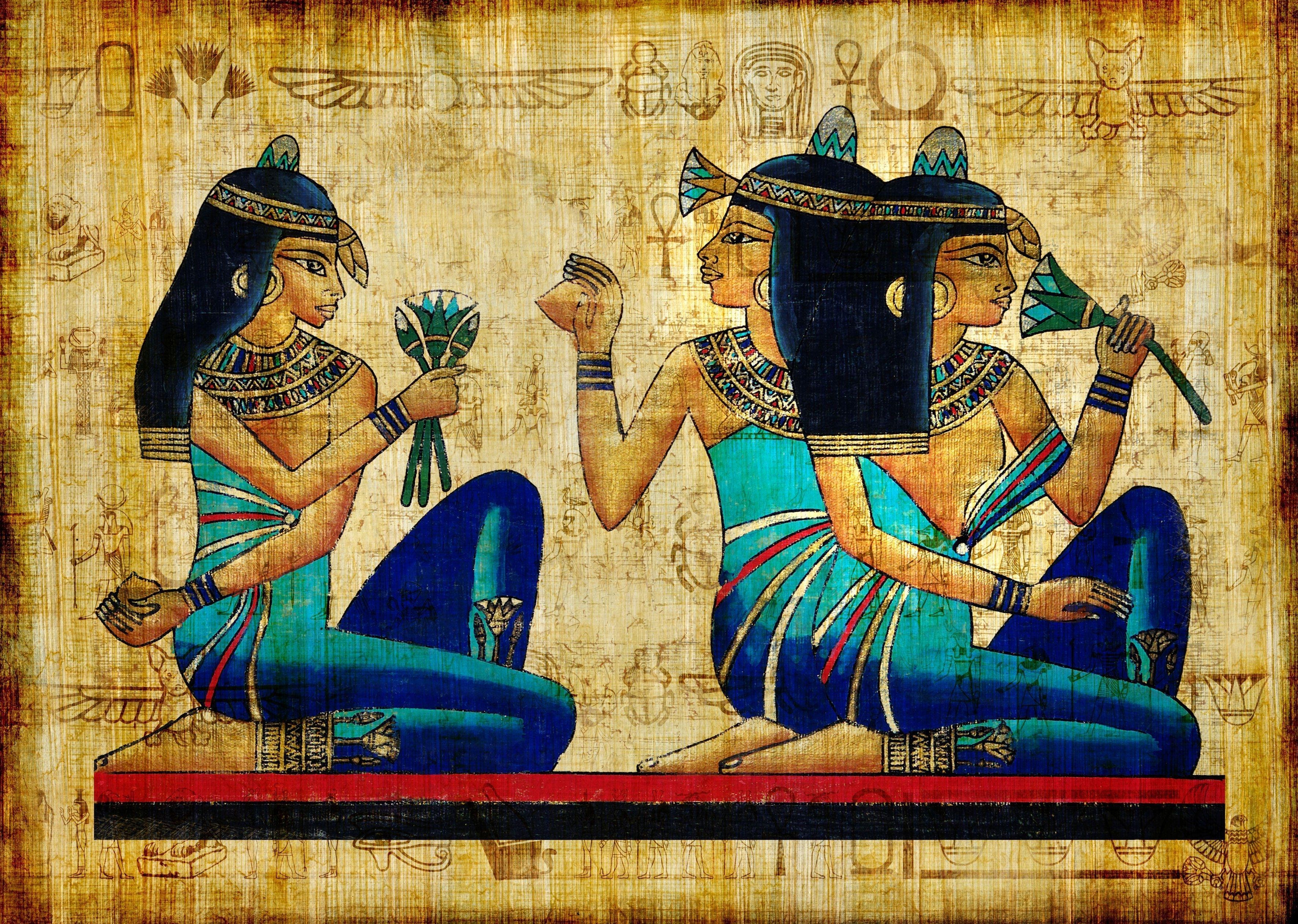 154959 завантажити картинку дівчата, єгипет, різне, малюнок, креслення, брюнетка, стародавній, давнину, давність, ancient, брюнетки - шпалери і заставки безкоштовно