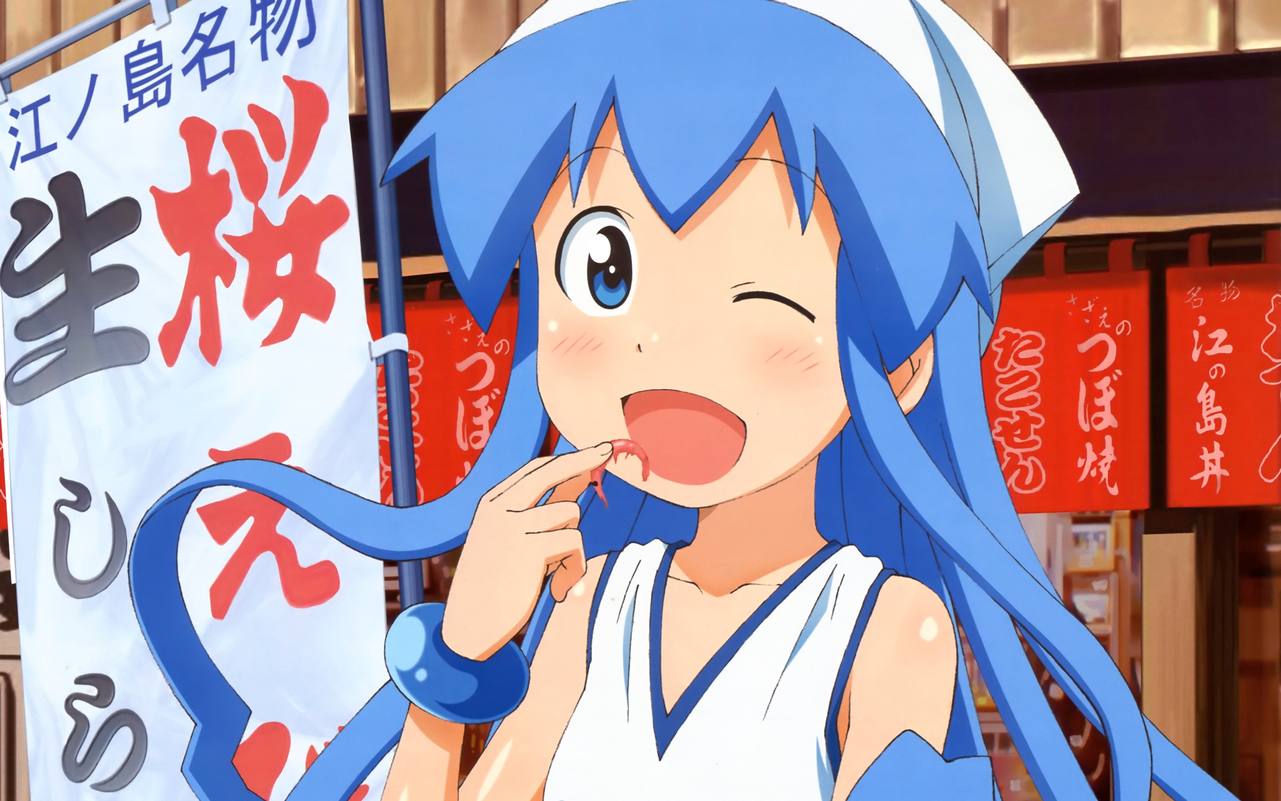 Handy-Wallpaper Animes, Ika Musume, Tintenfischmädchen kostenlos herunterladen.