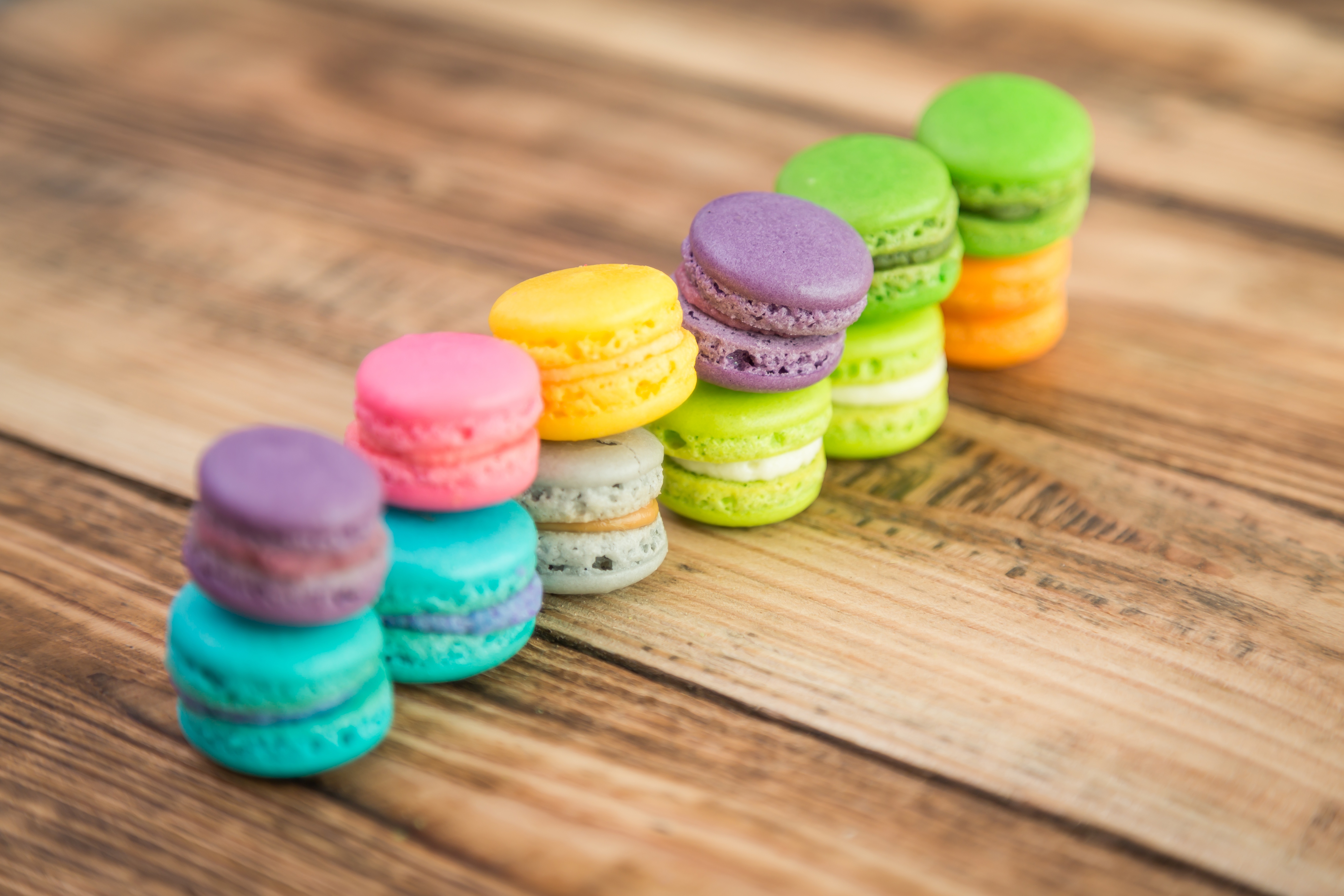 Download mobile wallpaper Food, Colors, Sweets, Macaron for free.