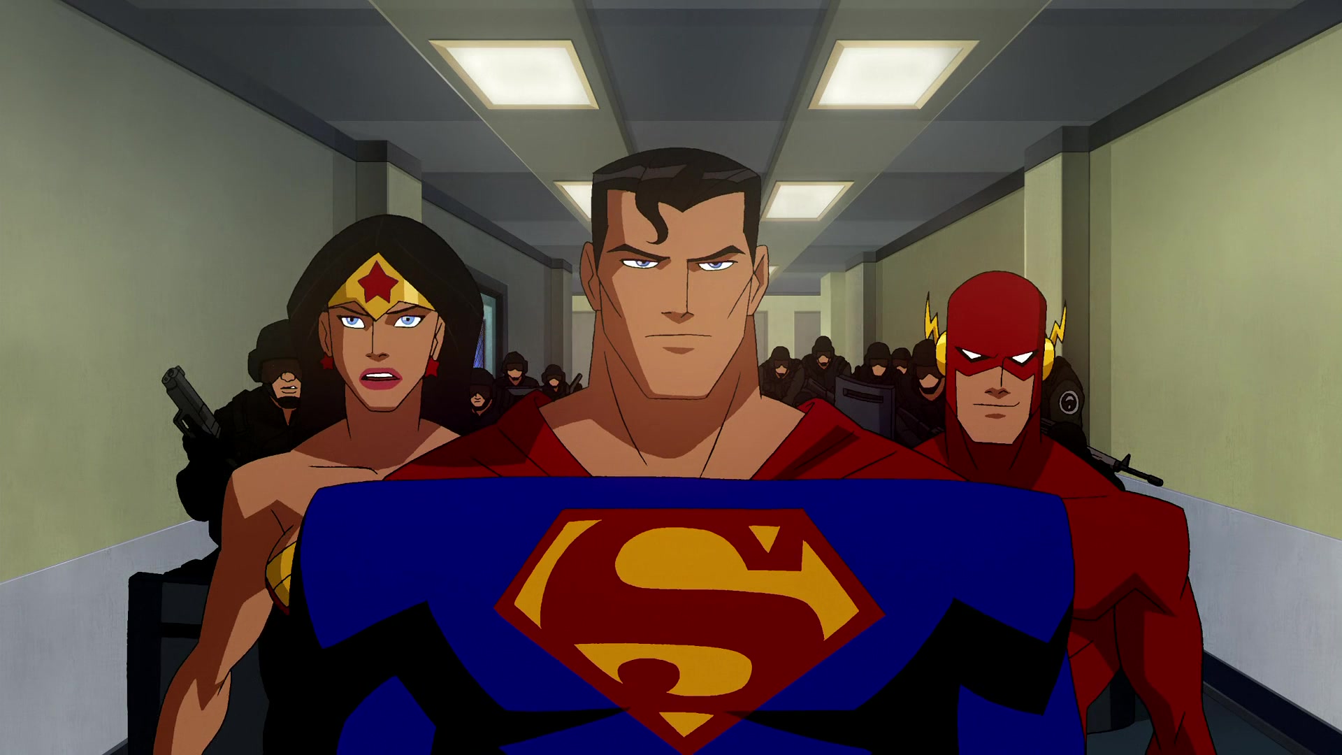 movie, justice league: crisis on two earths, flash, superman, wally west, wonder woman
