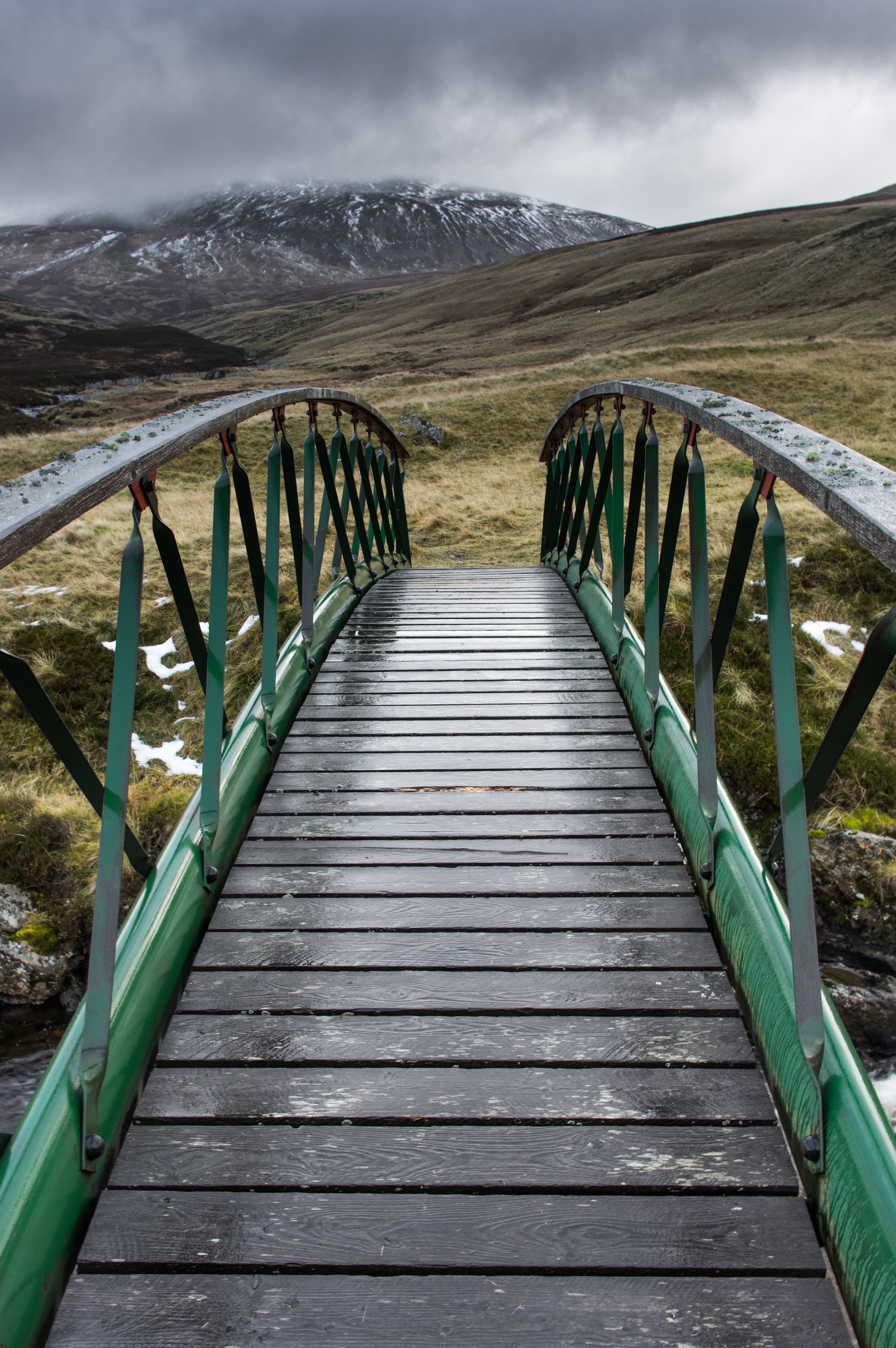 Free download wallpaper Nature, Mountains, Fog, Bridge on your PC desktop