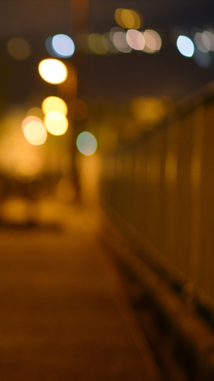 Download mobile wallpaper Night, Light, Bench, Street, Bokeh, Man Made for free.