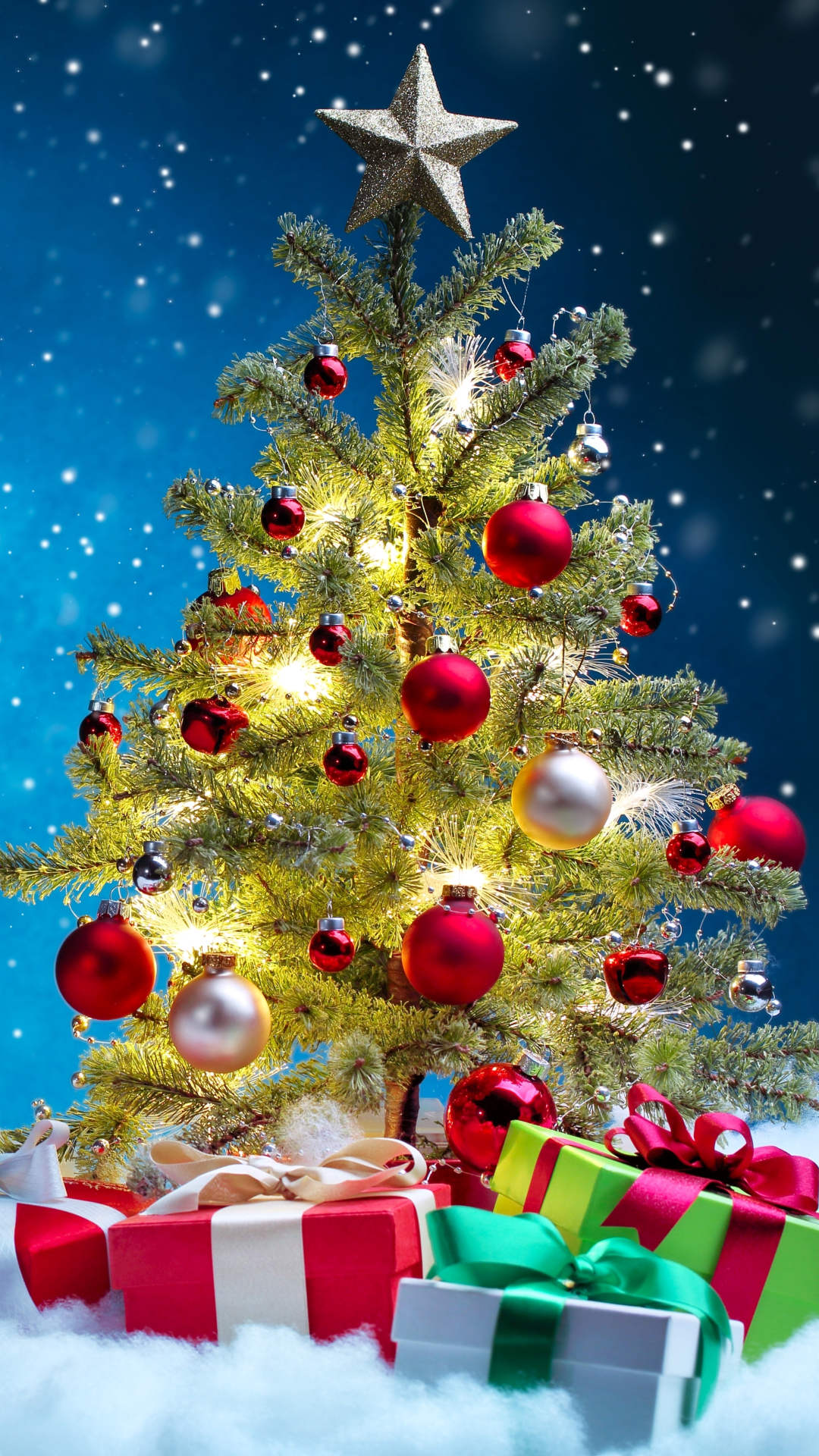 Download mobile wallpaper Snow, Christmas, Holiday, Gift, Christmas Tree, Christmas Ornaments for free.