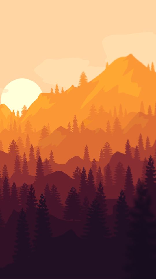 Download mobile wallpaper Sunset, Mountain, Video Game, Firewatch for free.