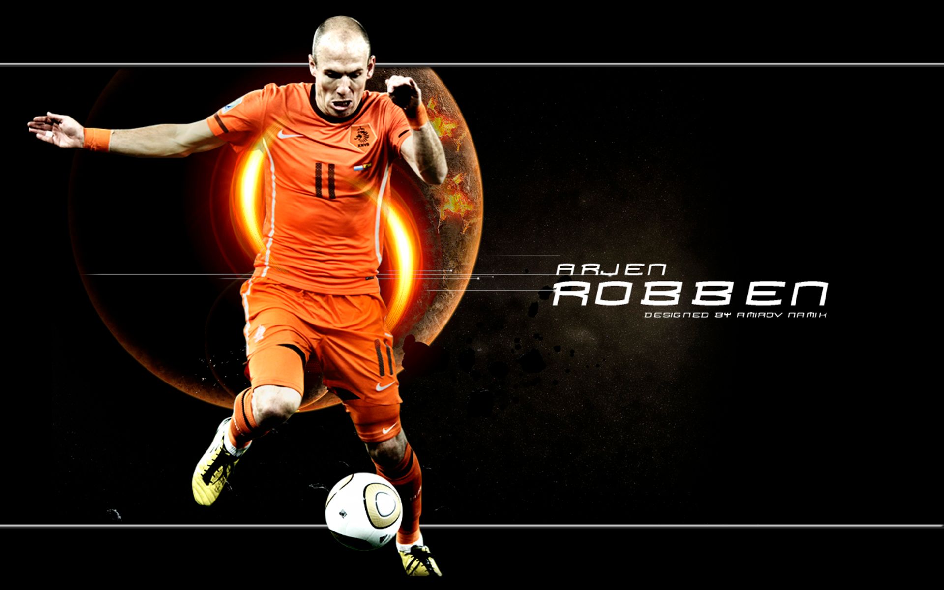 PCデスクトップにスポーツ, サッカー, サッカー オランダ代表, アリエン・ロッベン画像を無料でダウンロード