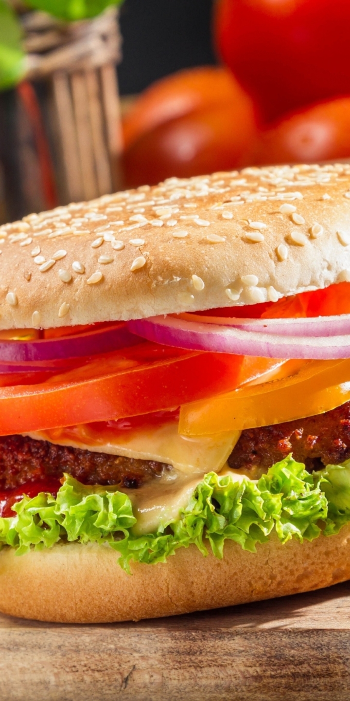 Handy-Wallpaper Hamburger, Nahrungsmittel kostenlos herunterladen.