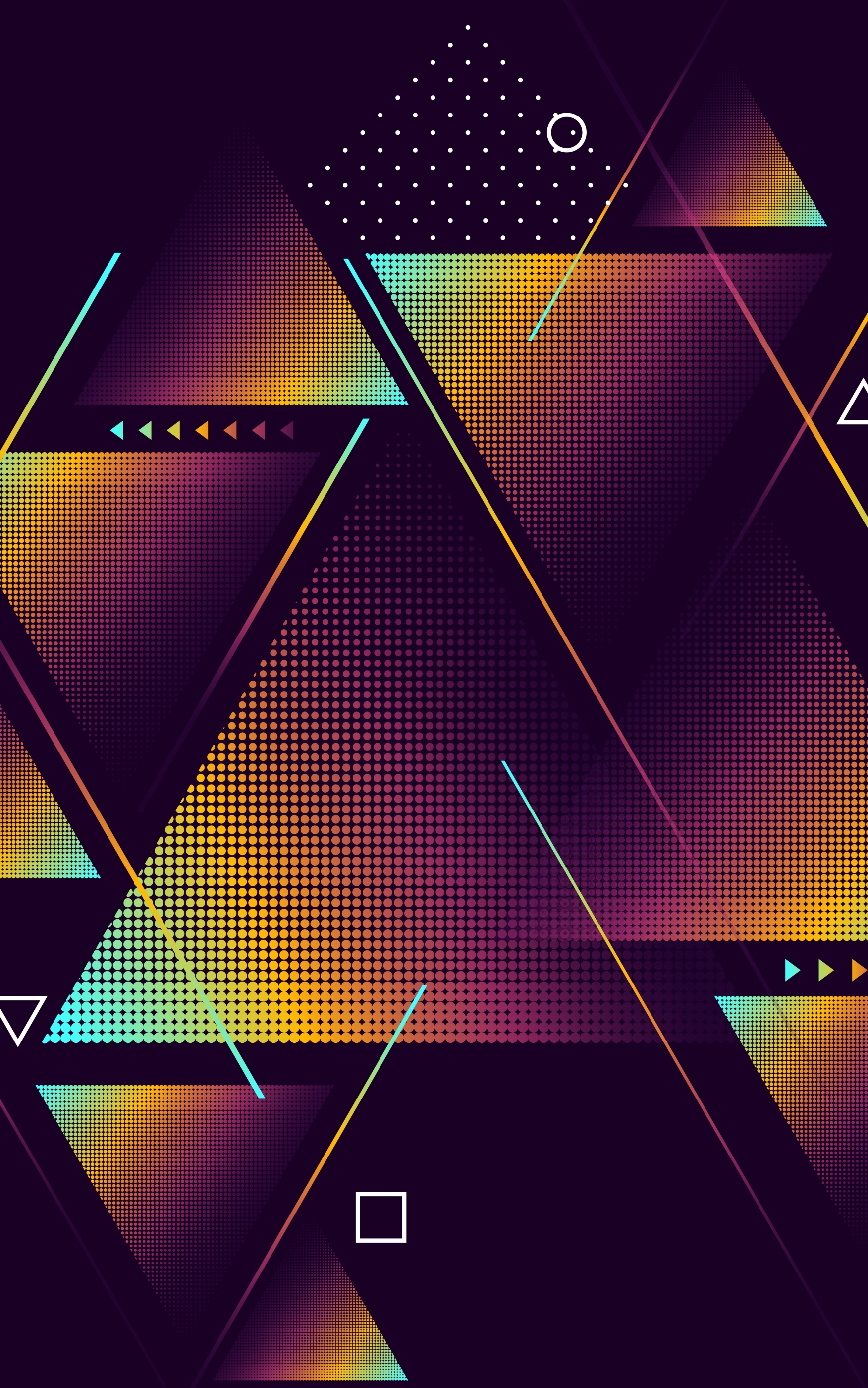 Download mobile wallpaper Abstract, Purple, Triangle, Geometry for free.