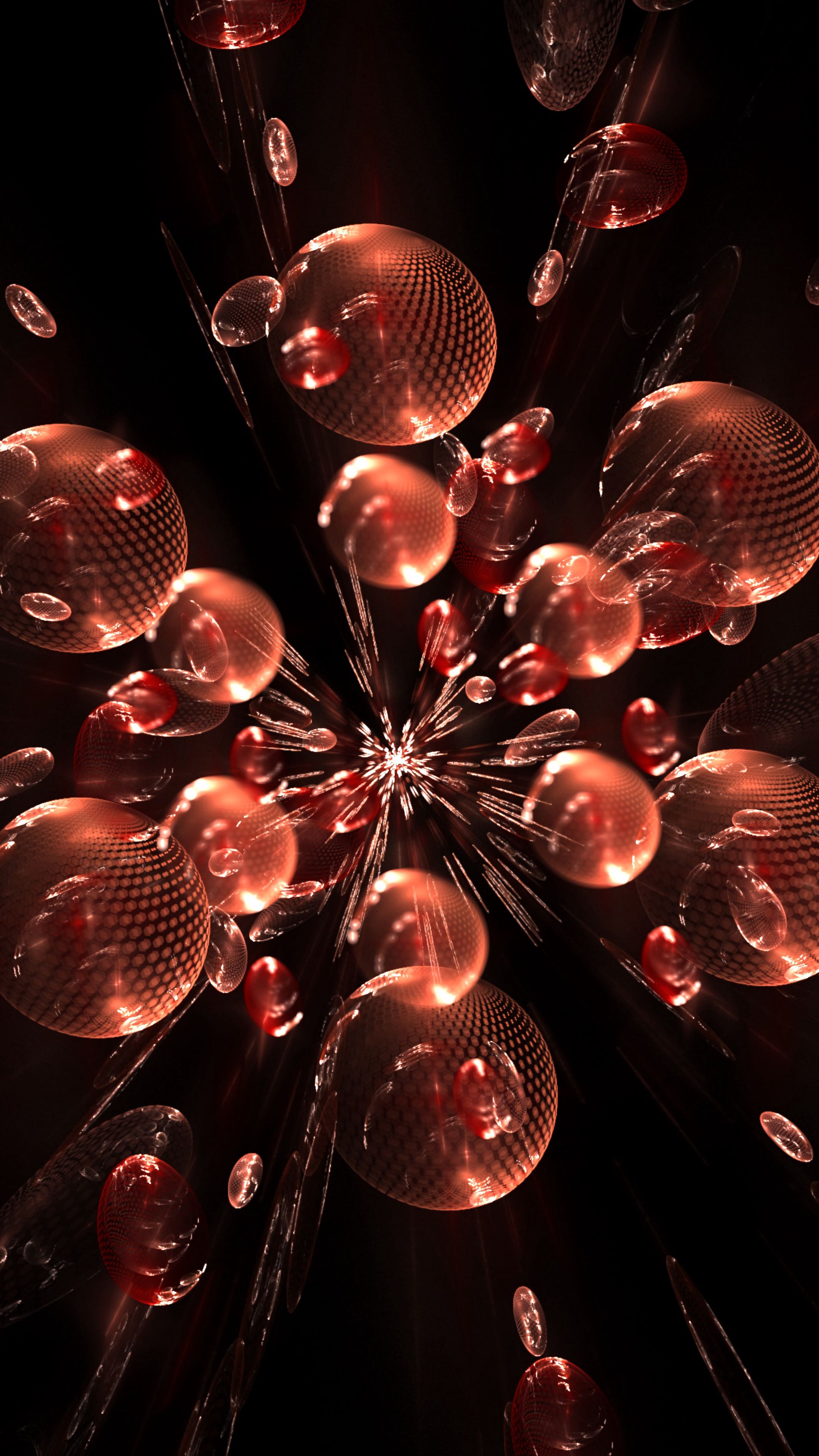 1920x1080 Background balls, abstract, circles, form, fractal, flight, forms