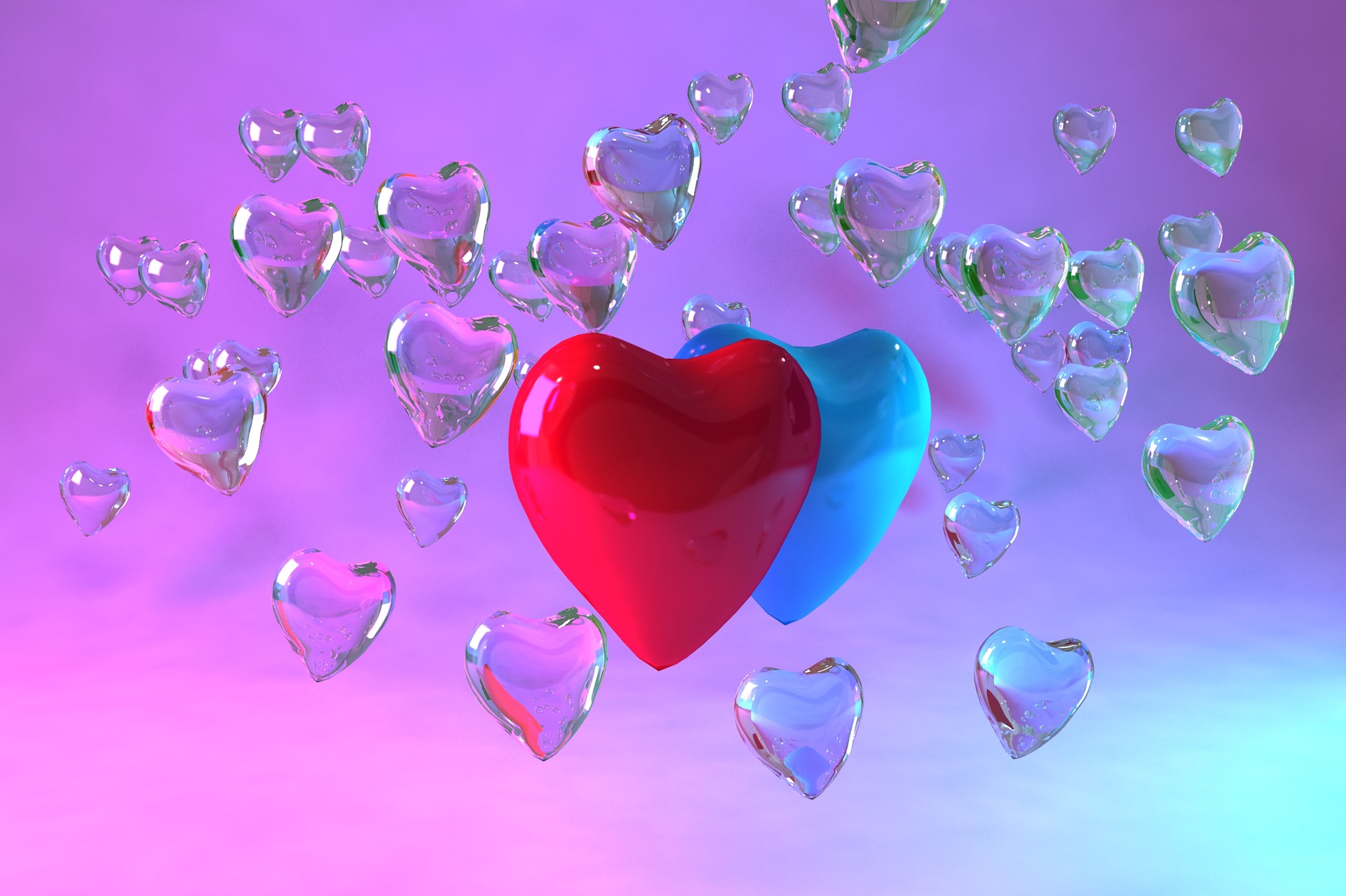 Free download wallpaper Balloon, Heart, Artistic, Heart Shaped on your PC desktop