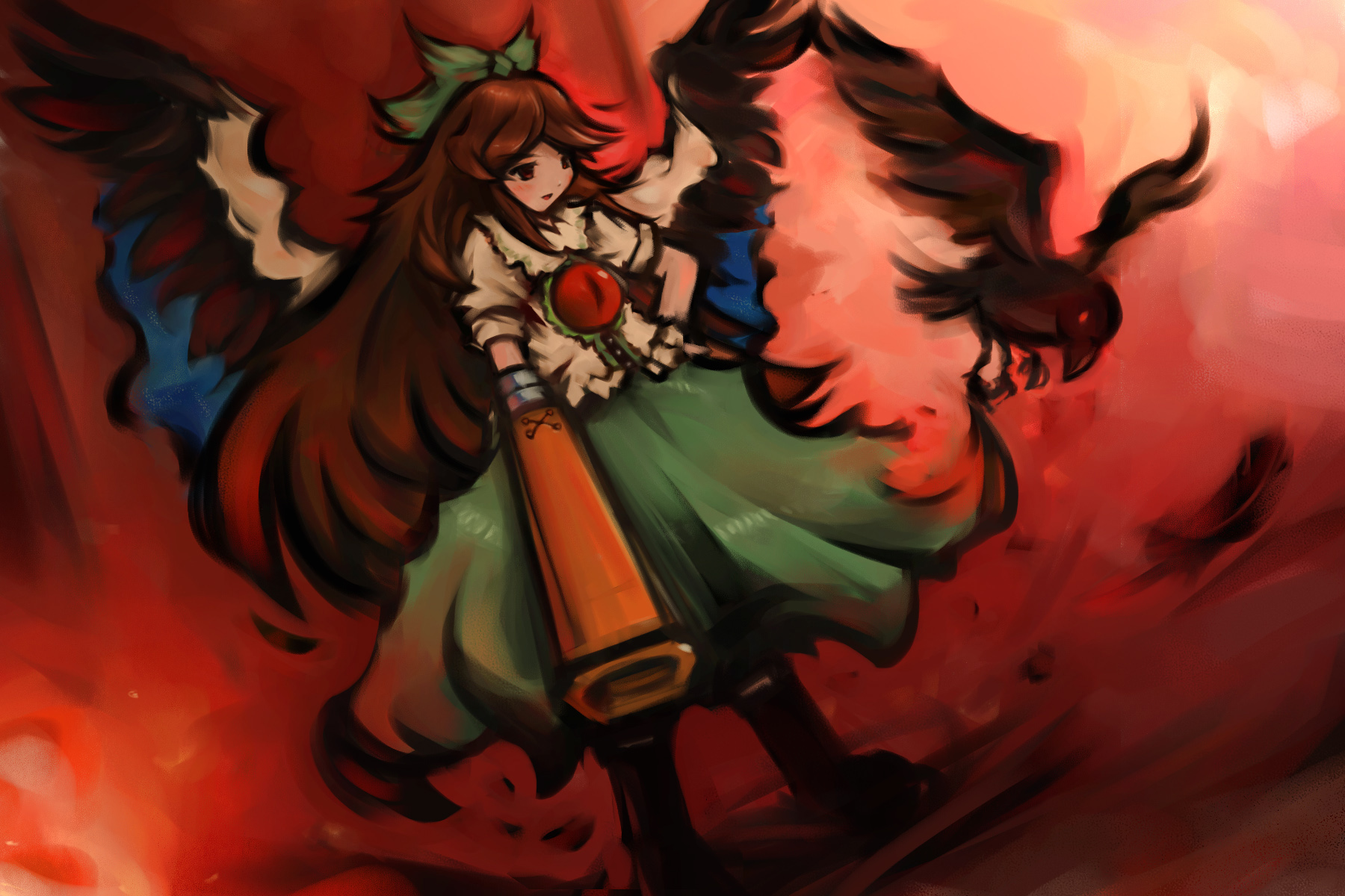 Baixe gratuitamente a imagem Anime, Touhou, Utsuho Reiuji na área de trabalho do seu PC