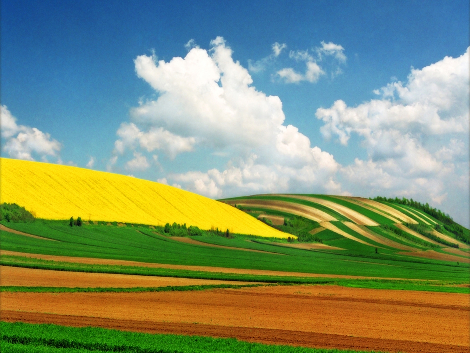 sky, fields, landscape, nature, clouds Aesthetic wallpaper