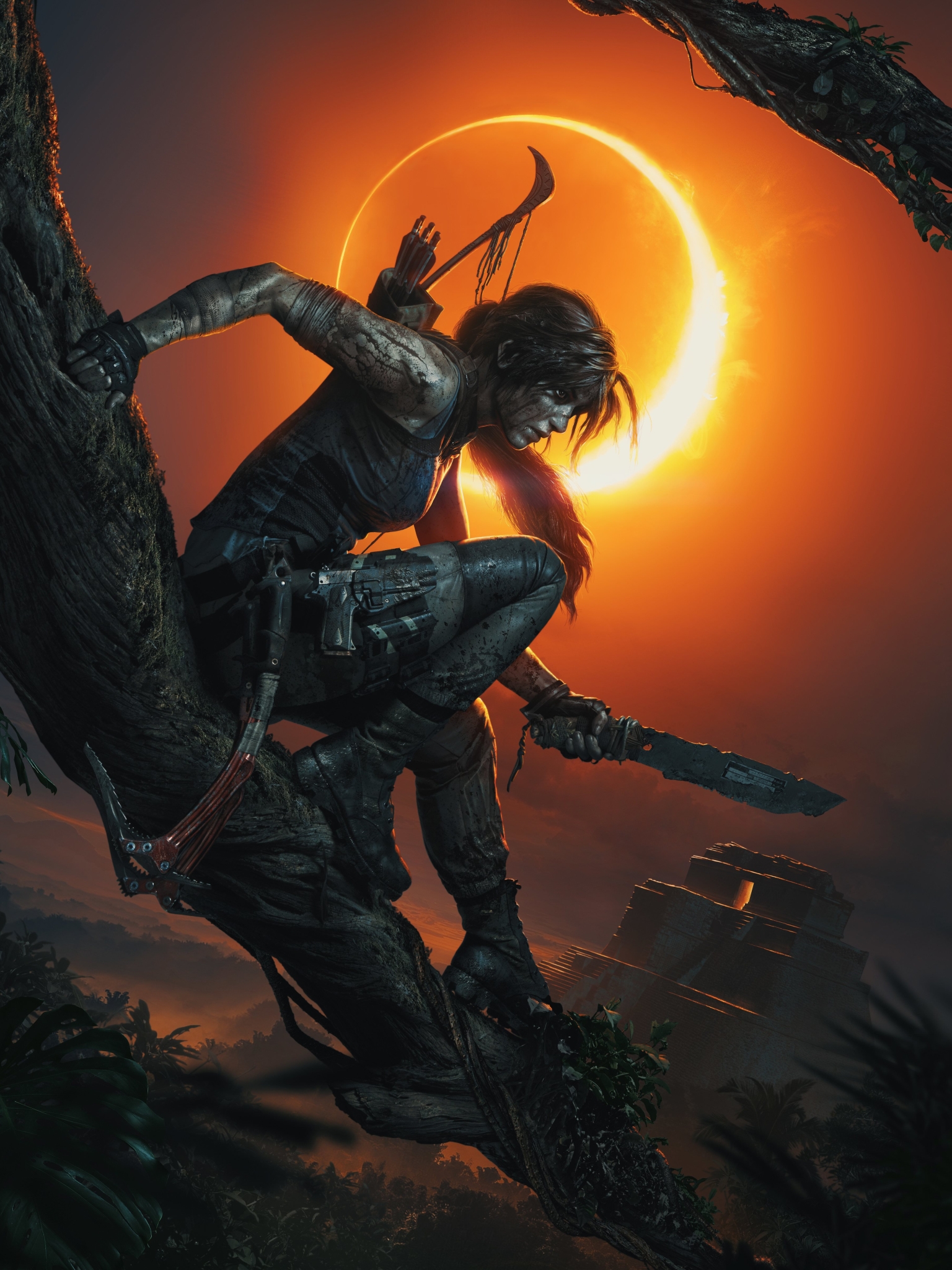 Baixe gratuitamente a imagem Noite, Tomb Raider, Videogame, Mulher Guerreira, Lara Croft, Shadow Of The Tomb Raider na área de trabalho do seu PC