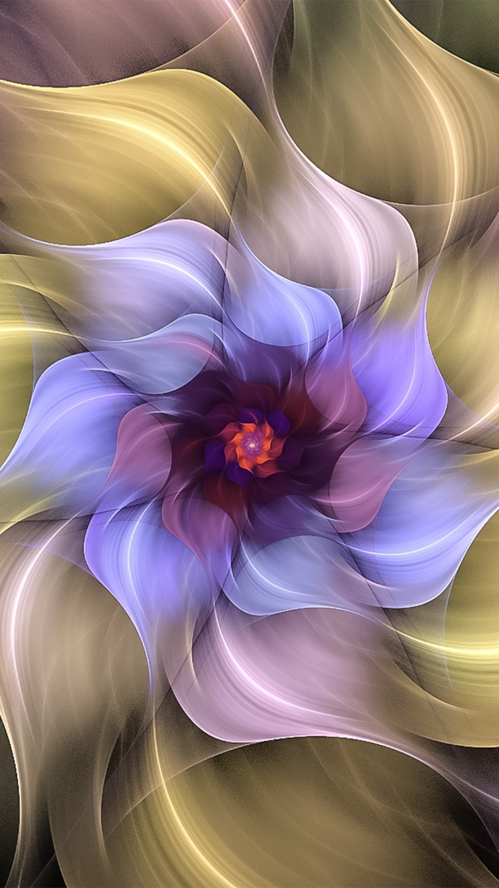 Download mobile wallpaper Abstract, Flower, Fractal, Colors for free.