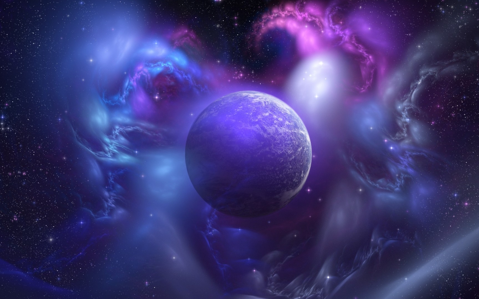 Free download wallpaper Stars, Nebula, Space, Purple, Planet, Sci Fi on your PC desktop