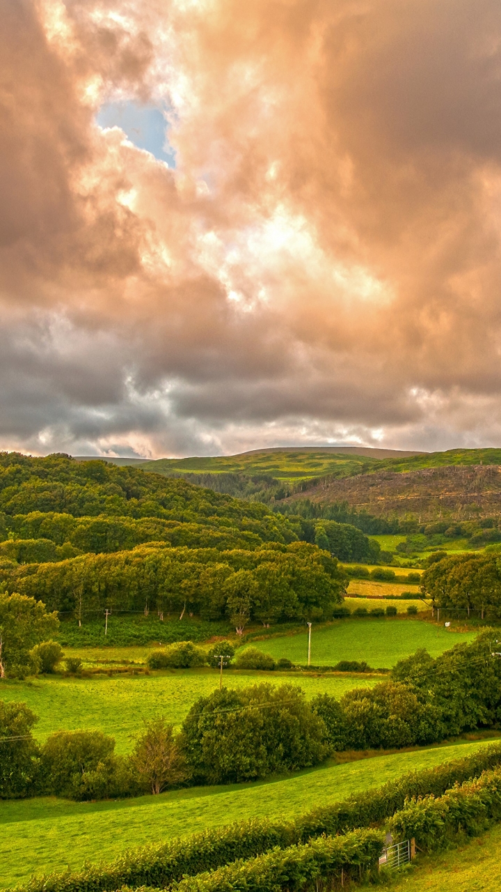 Download mobile wallpaper Landscape, Earth, Cloud, Wales for free.
