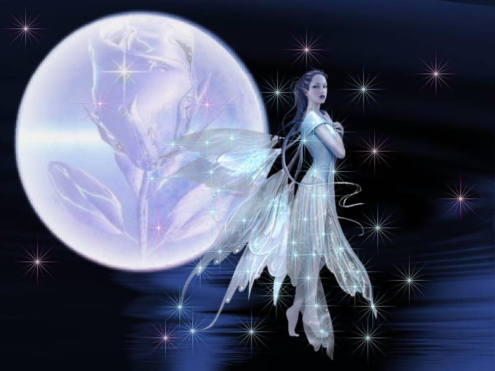 Free download wallpaper Fantasy, Moon, Fairy on your PC desktop