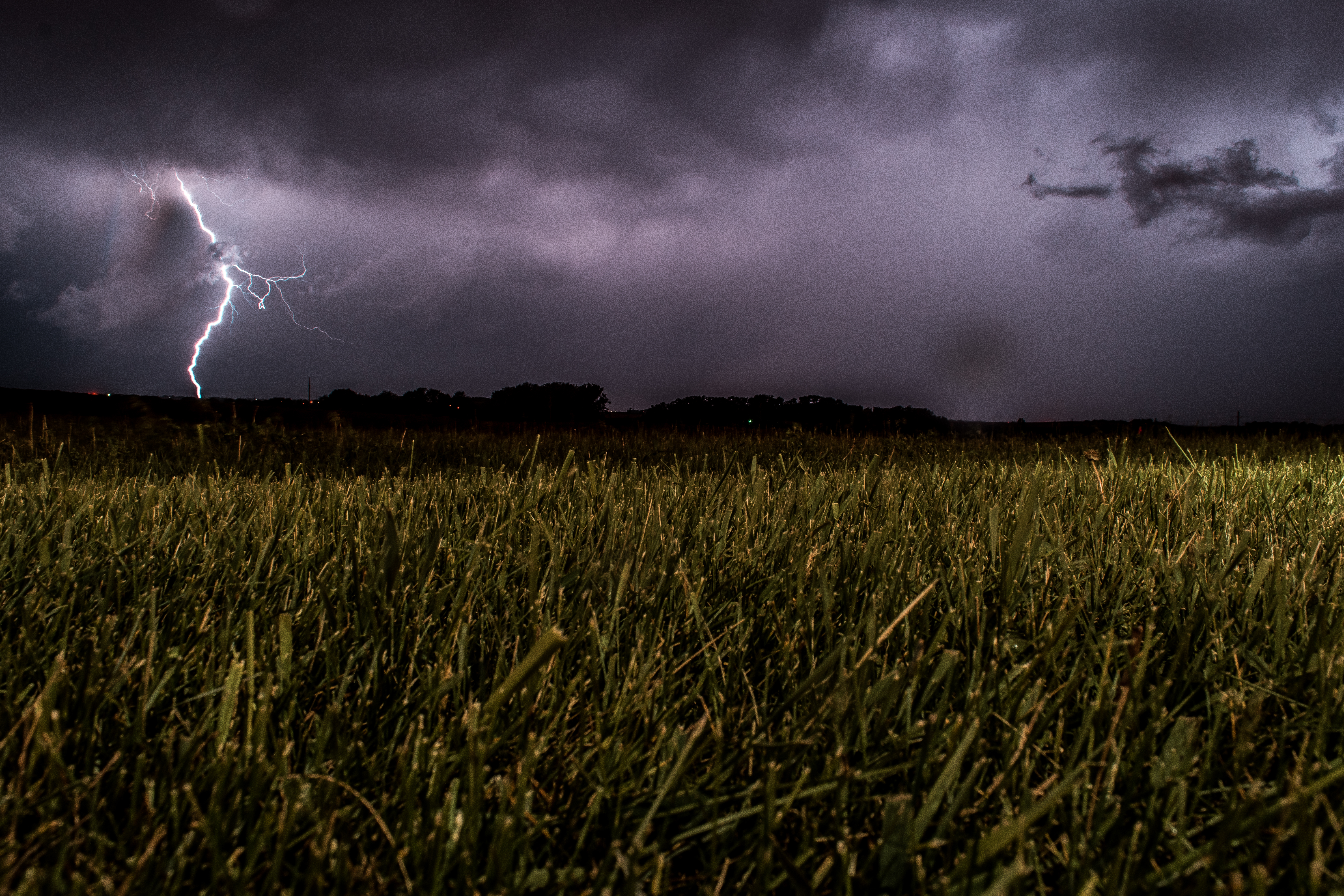 Free download wallpaper Nature, Grass, Night, Lightning, Photography on your PC desktop