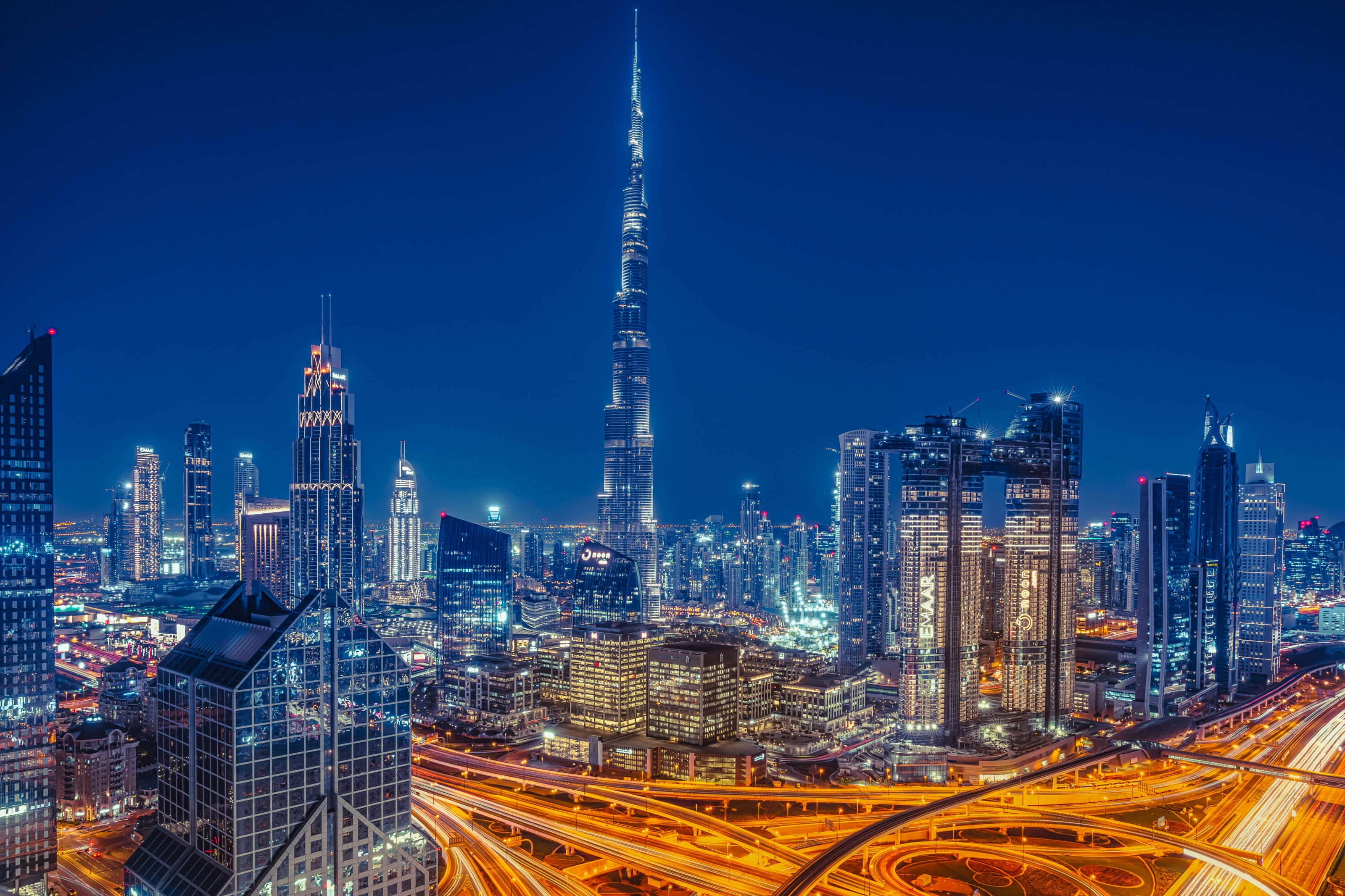 471338 descargar fondo de pantalla hecho por el hombre, dubái, burj khalifa, paisaje urbano, noche, rascacielos, ciudades: protectores de pantalla e imágenes gratis