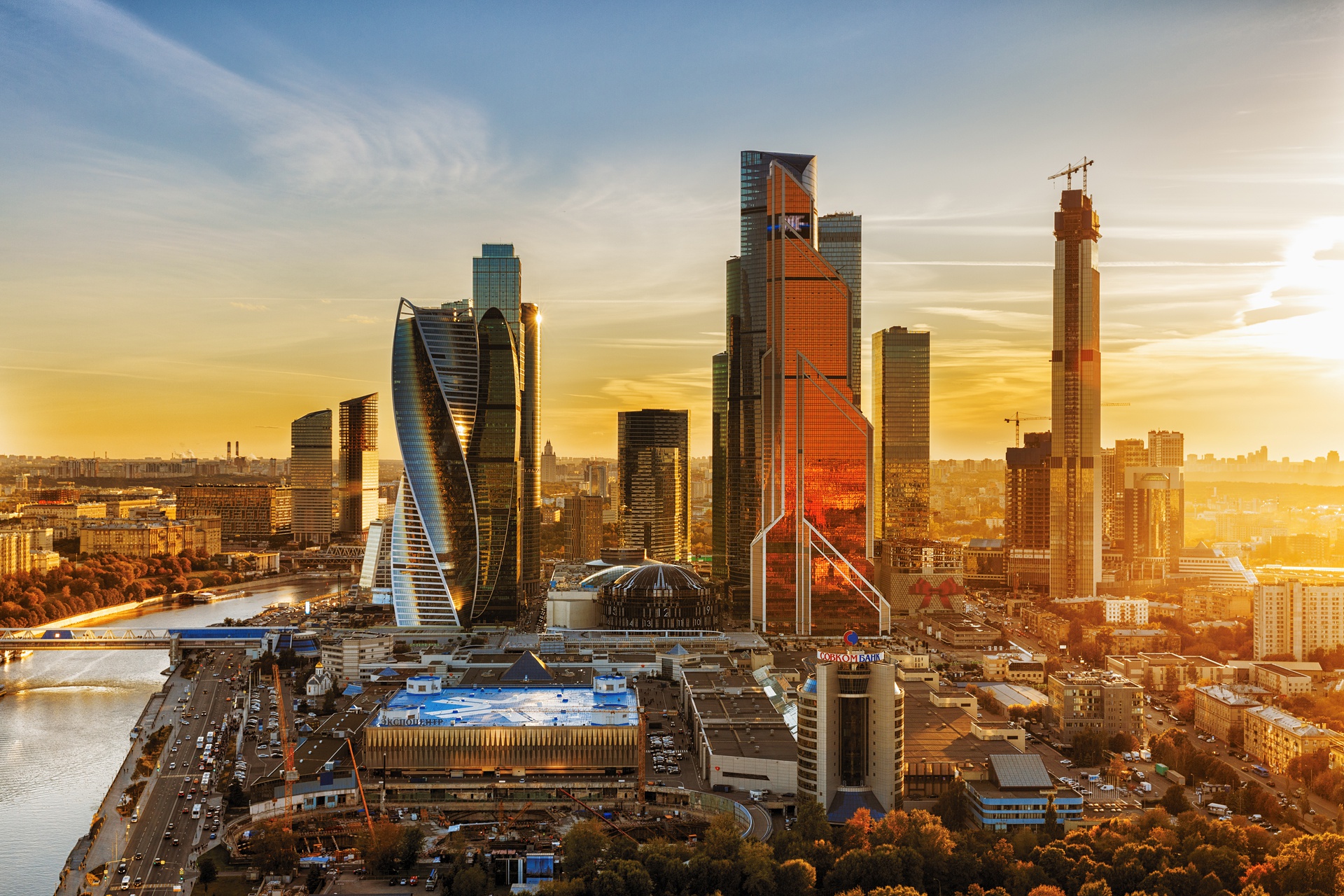 無料モバイル壁紙都市, 街, モスクワ, 超高層ビル, 建物, ロシア, マンメイドをダウンロードします。