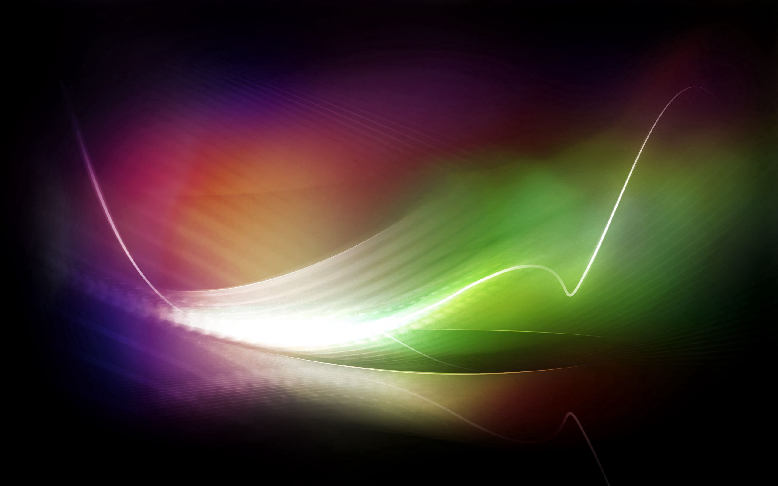 Download mobile wallpaper Wavy, Abstract, Colourful, Iridescent, Form, Colorful, Rainbow for free.