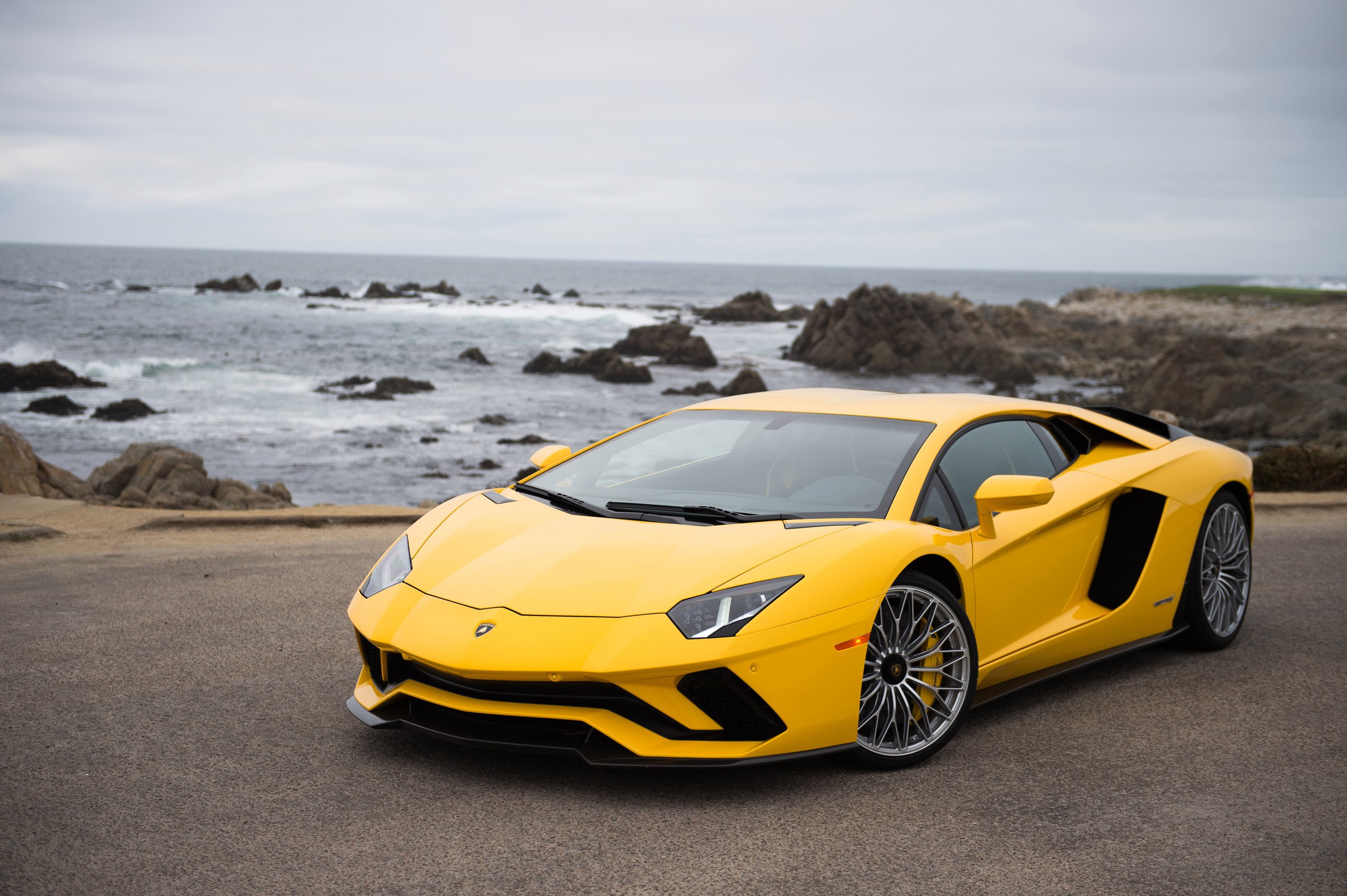 Laden Sie das Lamborghini, Autos, Supersportwagen, Fahrzeuge, Gelbes Auto, Lamborghini Aventador S-Bild kostenlos auf Ihren PC-Desktop herunter