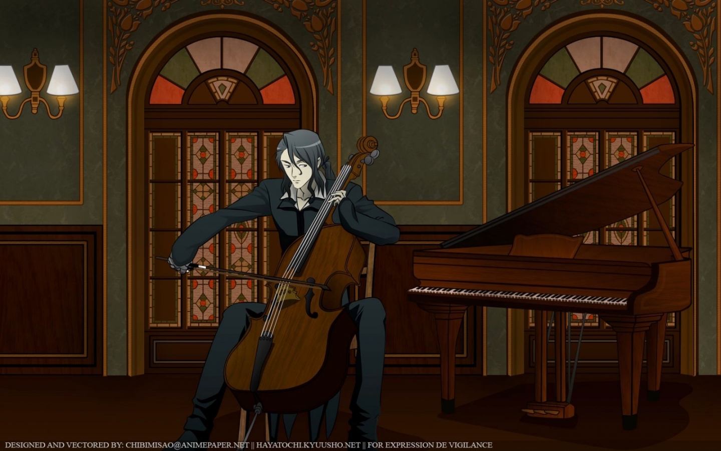 Free download wallpaper Men, Piano, Anime on your PC desktop