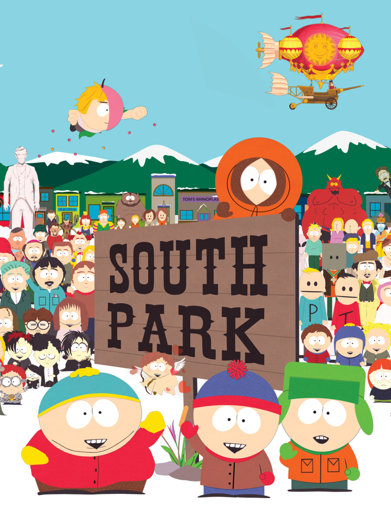 Handy-Wallpaper South Park, Fernsehserien, Eric Cartmann, Stan Sumpf, Kyle Broflovski, Kenny Mccormick kostenlos herunterladen.