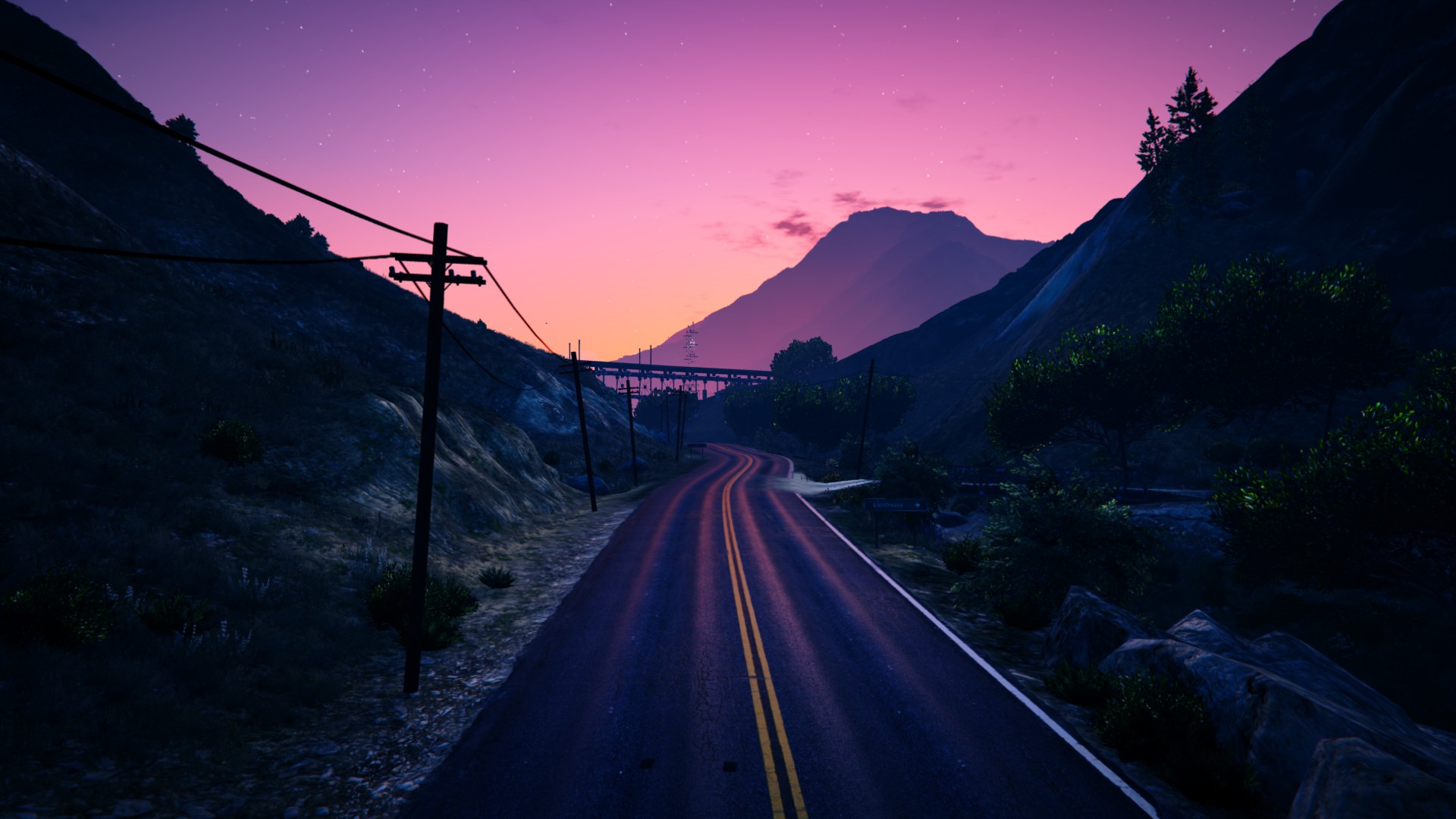 Descarga gratuita de fondo de pantalla para móvil de Cielo, Montaña, Carretera, Videojuego, Grand Theft Auto, Grand Theft Auto V.